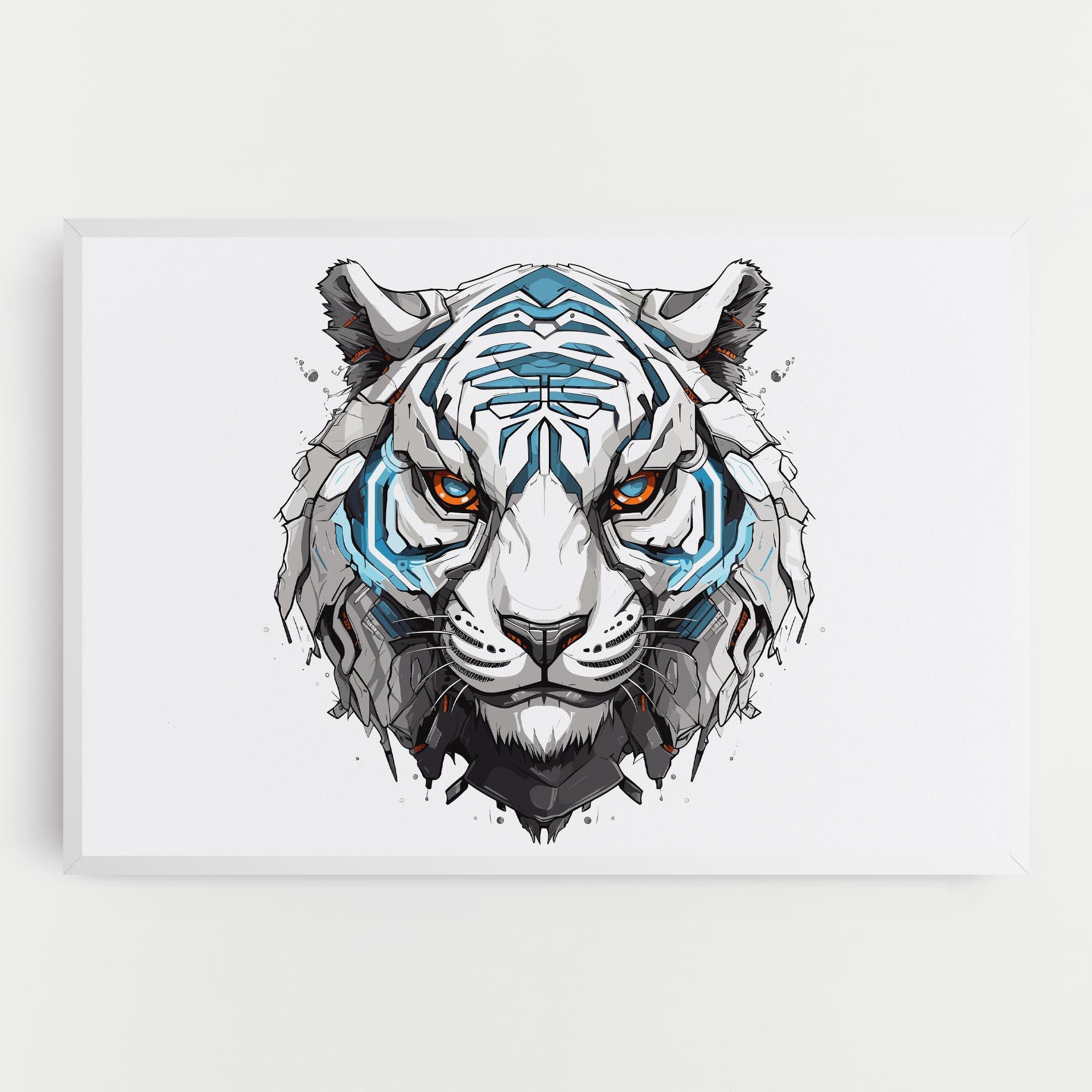 Leinwandbild Cyborg Tiger mockup 0