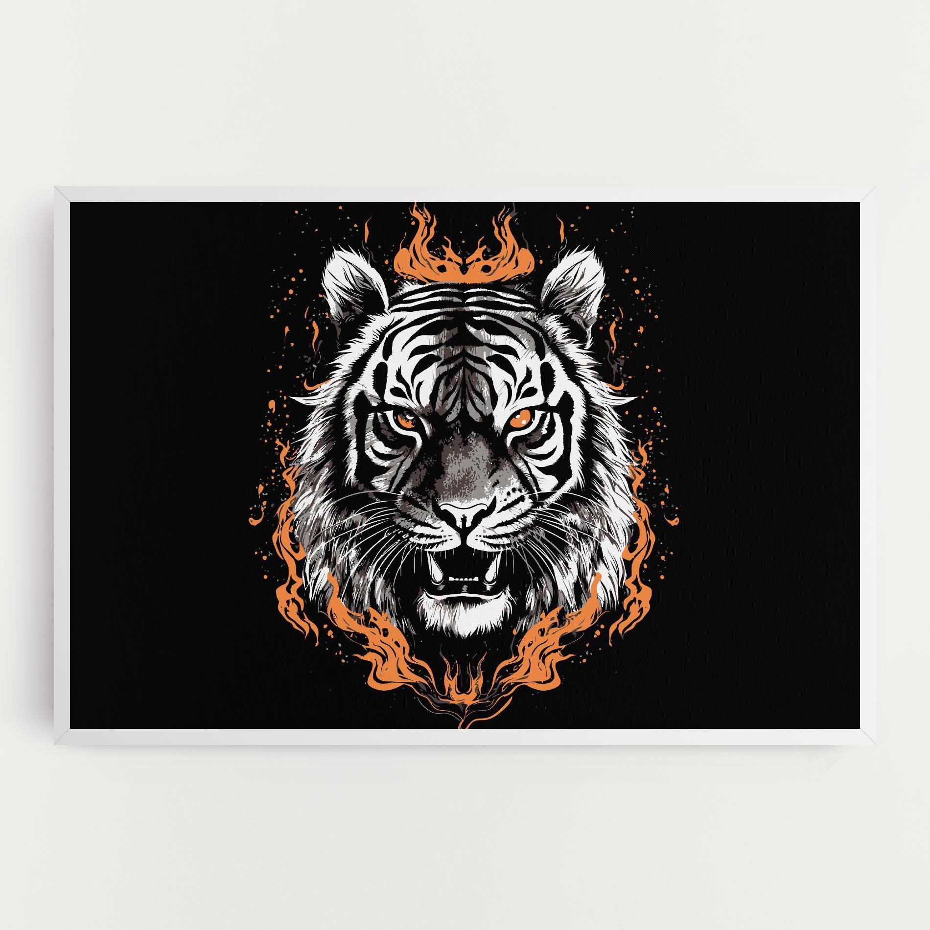 Leinwandbild Fire Tiger mockup 0