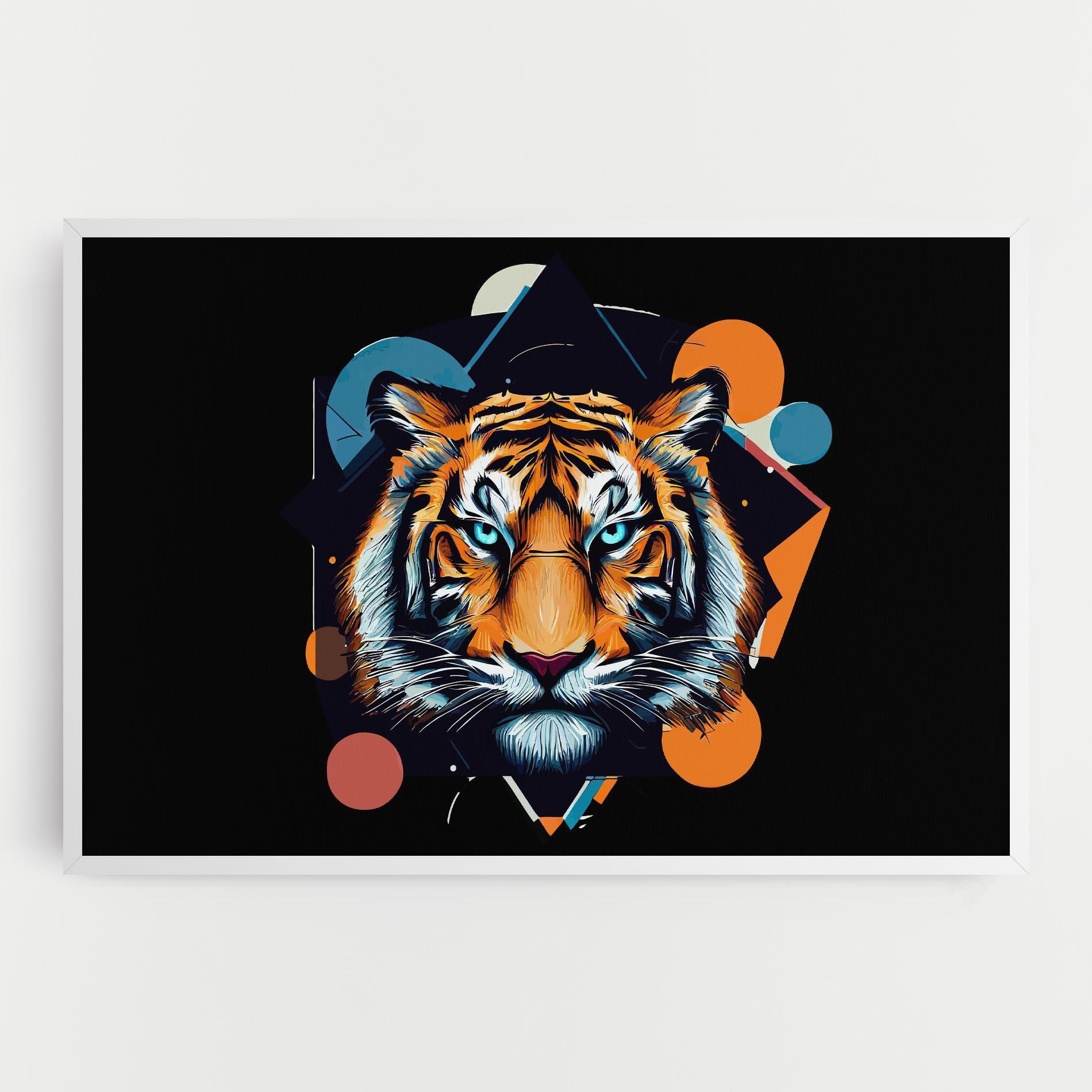 Leinwandbild Geometric Tiger mockup 0