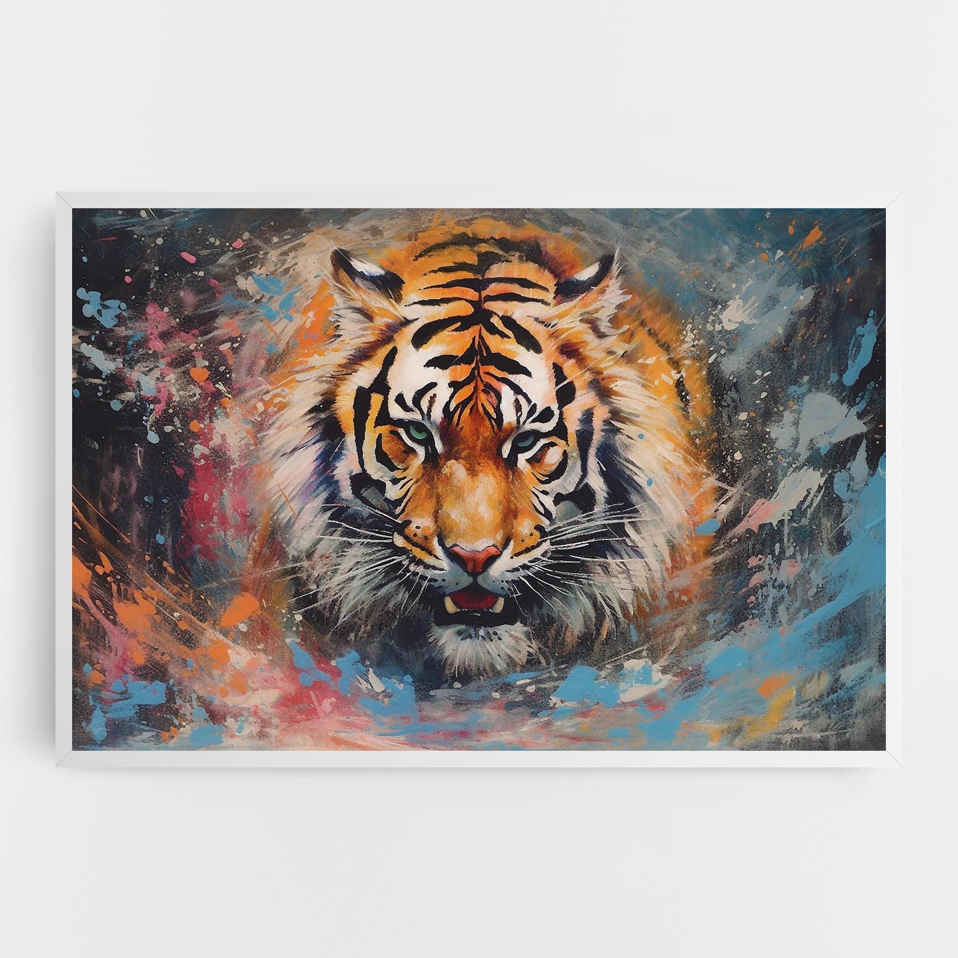 Leinwandbild Orange Tiger Painting mockup 0