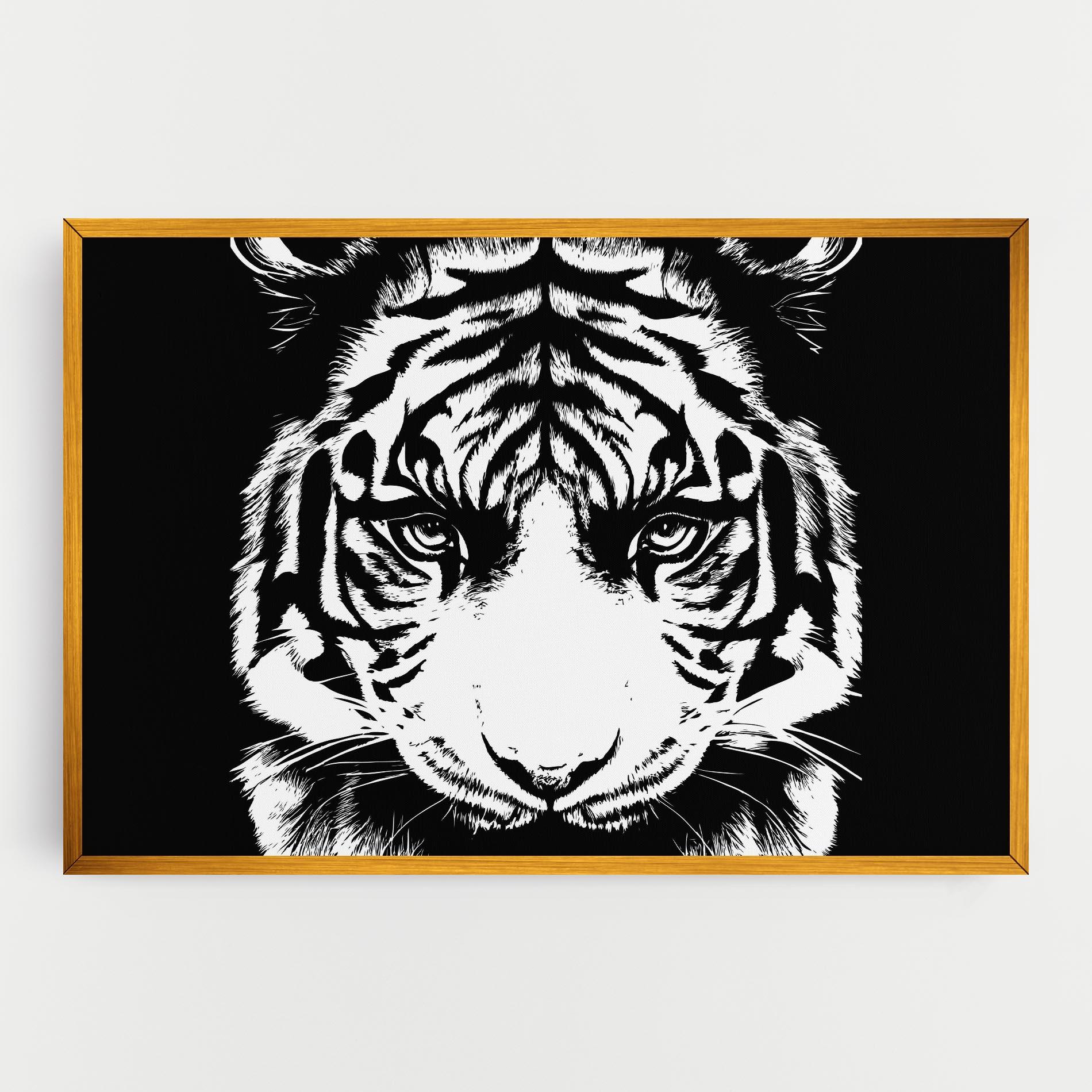 Leinwandbild Big Eyes Tiger mockup 0