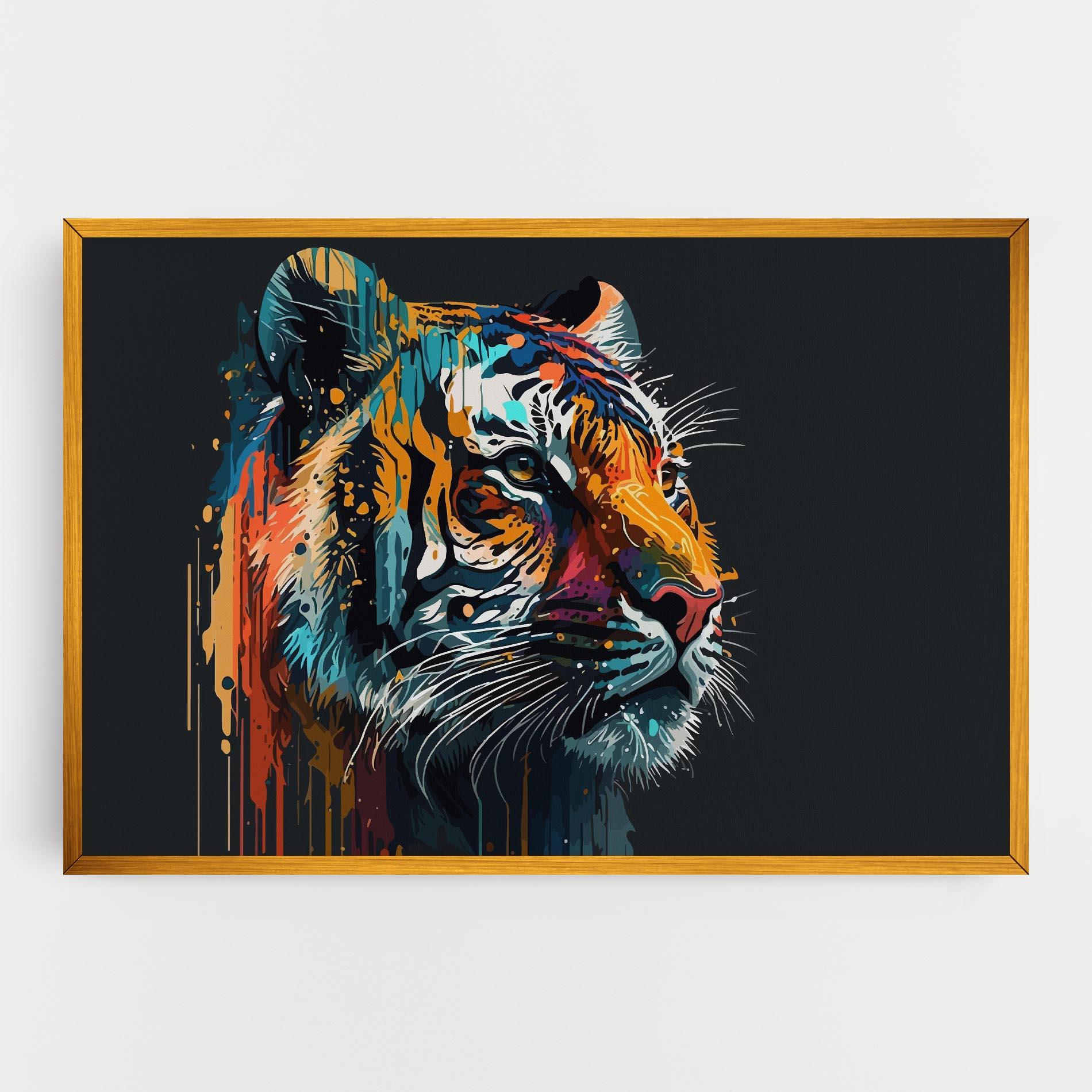 Leinwandbild Color Mix Tiger mockup 0