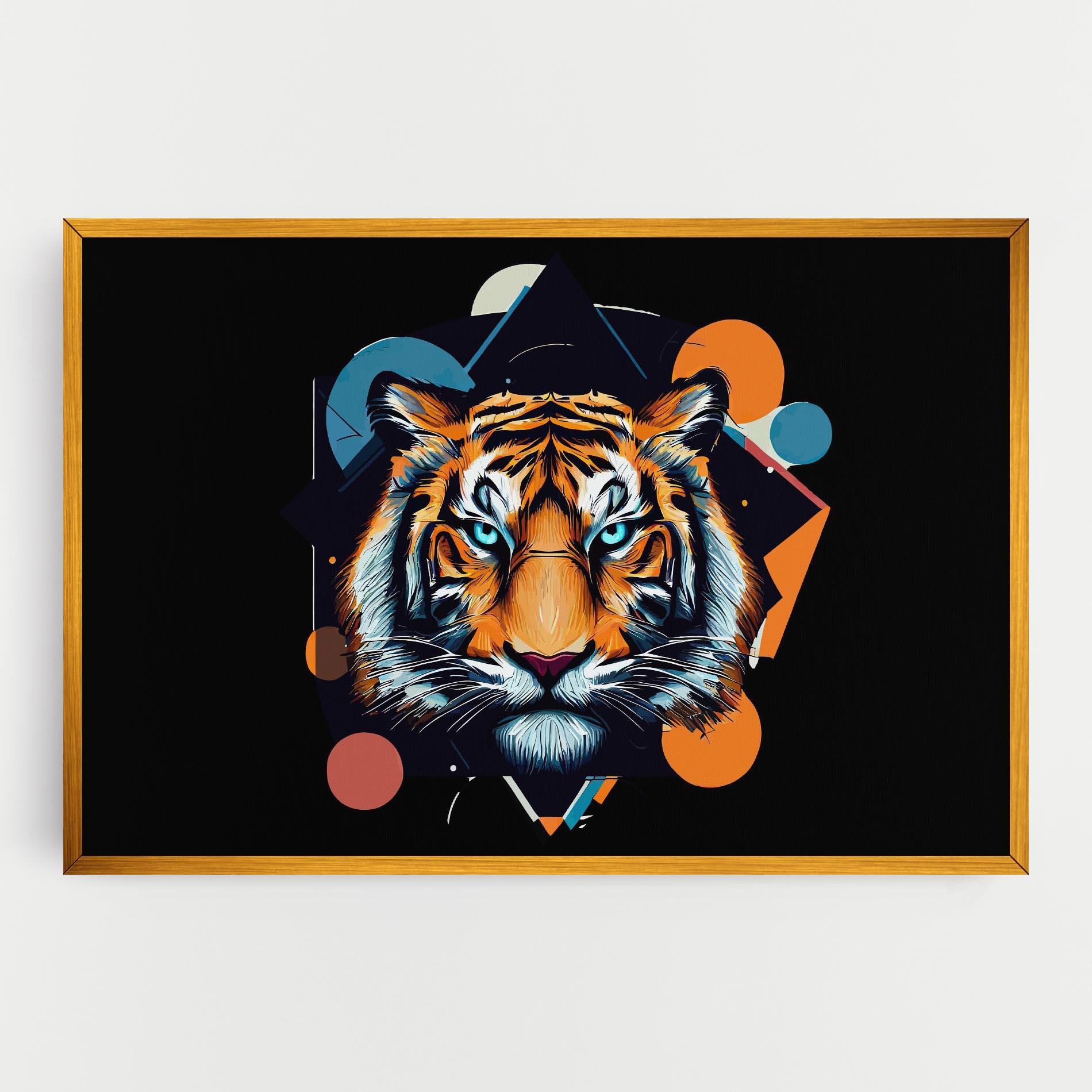 Leinwandbild Geometric Tiger mockup 0