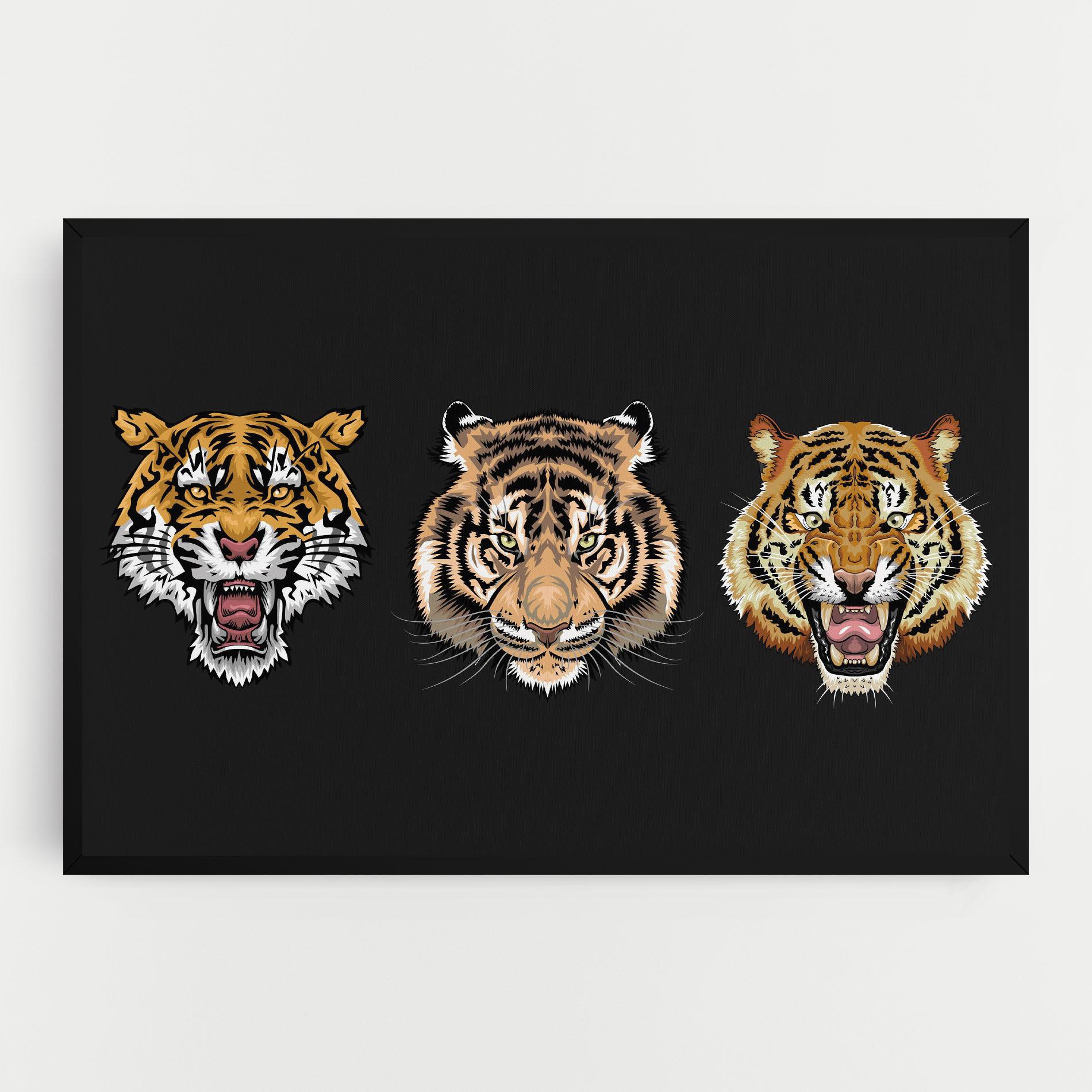 Leinwandbild 3 Tigers mockup 0