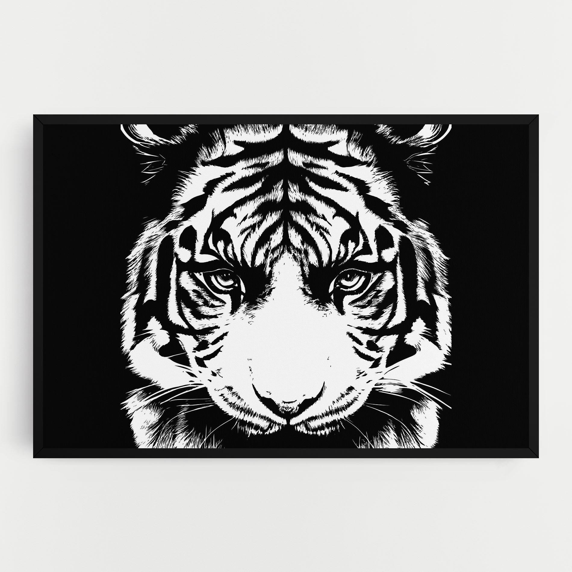 Leinwandbild Big Eyes Tiger mockup 0