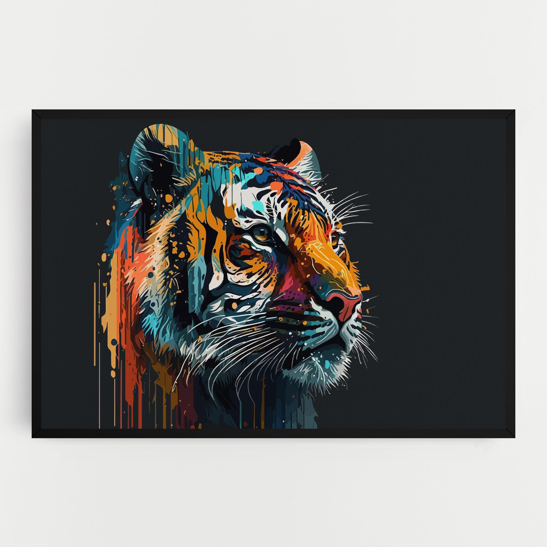 Leinwandbild Color Mix Tiger mockup 0
