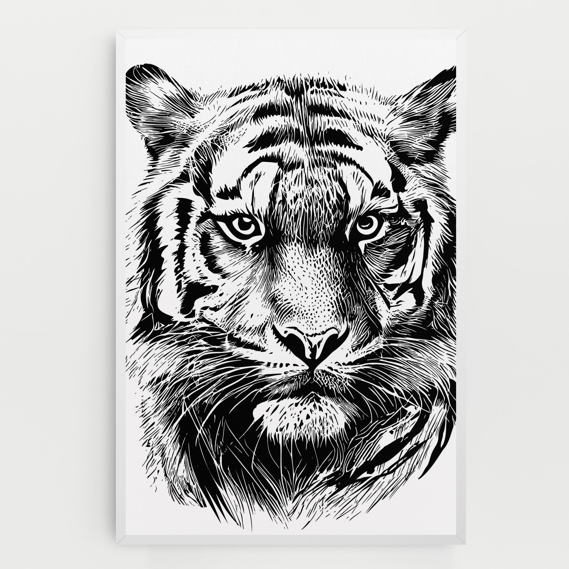 Leinwandbild Pretty Tiger Head mockup 0