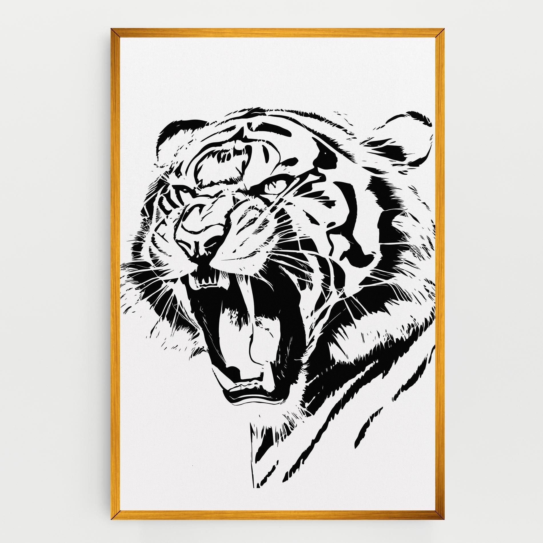 Leinwandbild Roaring Tiger mockup 0