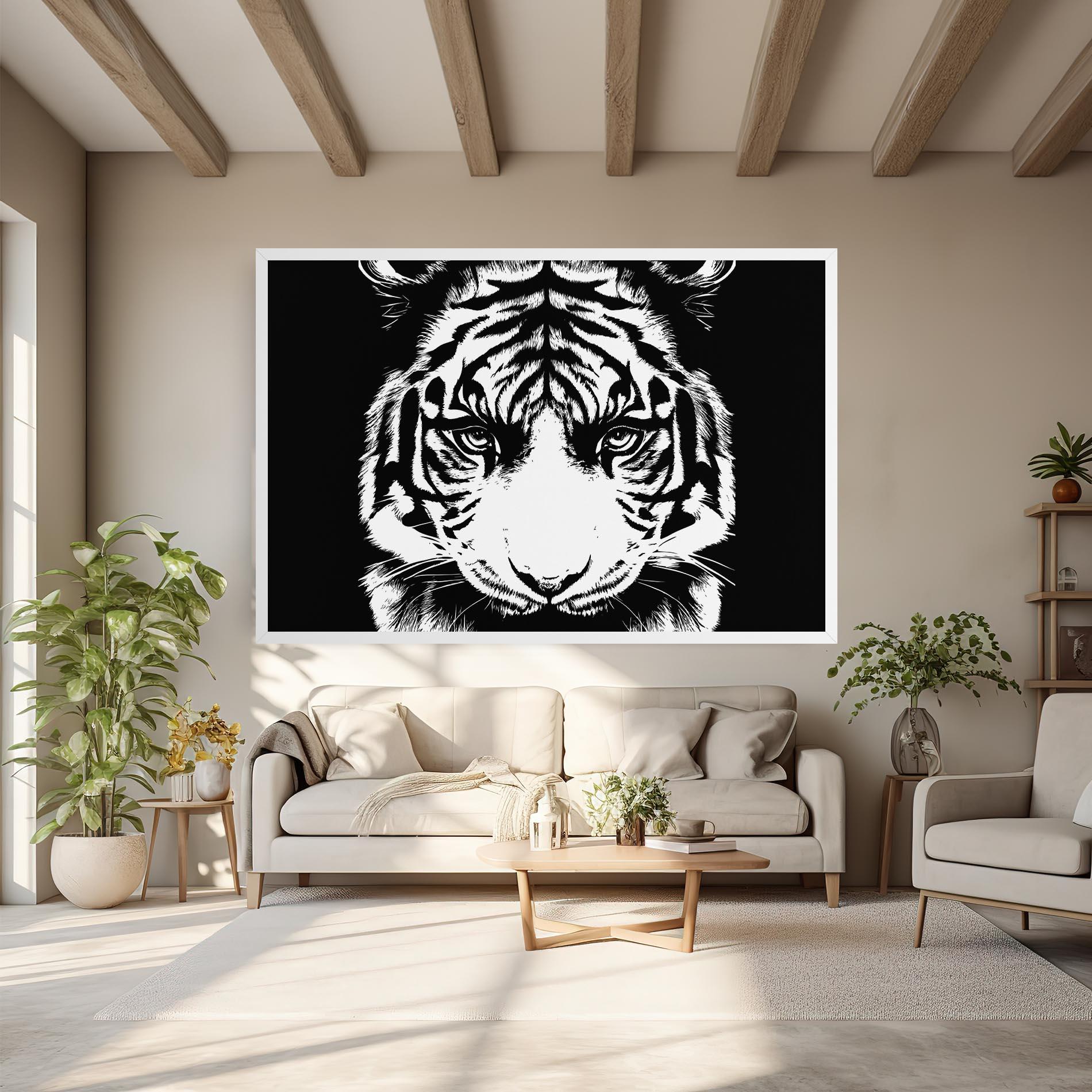 Leinwandbild Big Eyes Tiger mockup 6