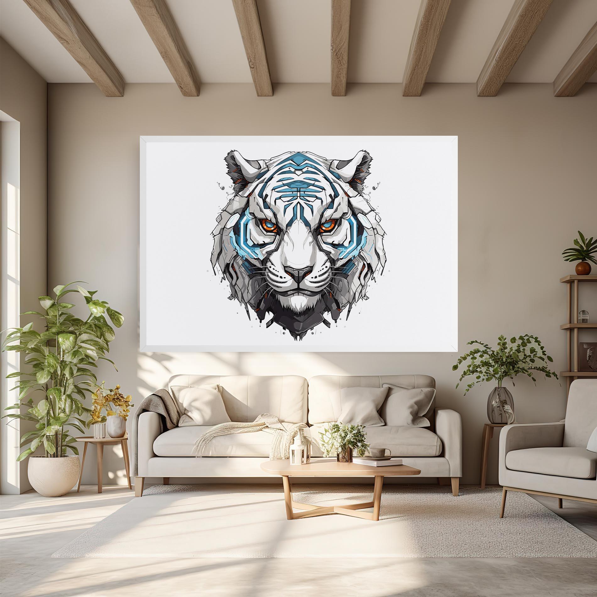 Leinwandbild Cyborg Tiger mockup 6