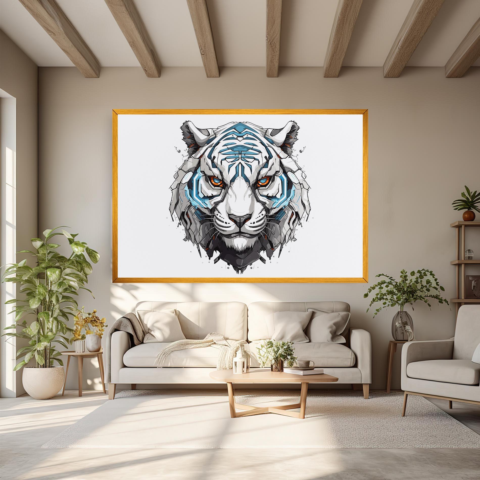 Leinwandbild Cyborg Tiger mockup 6