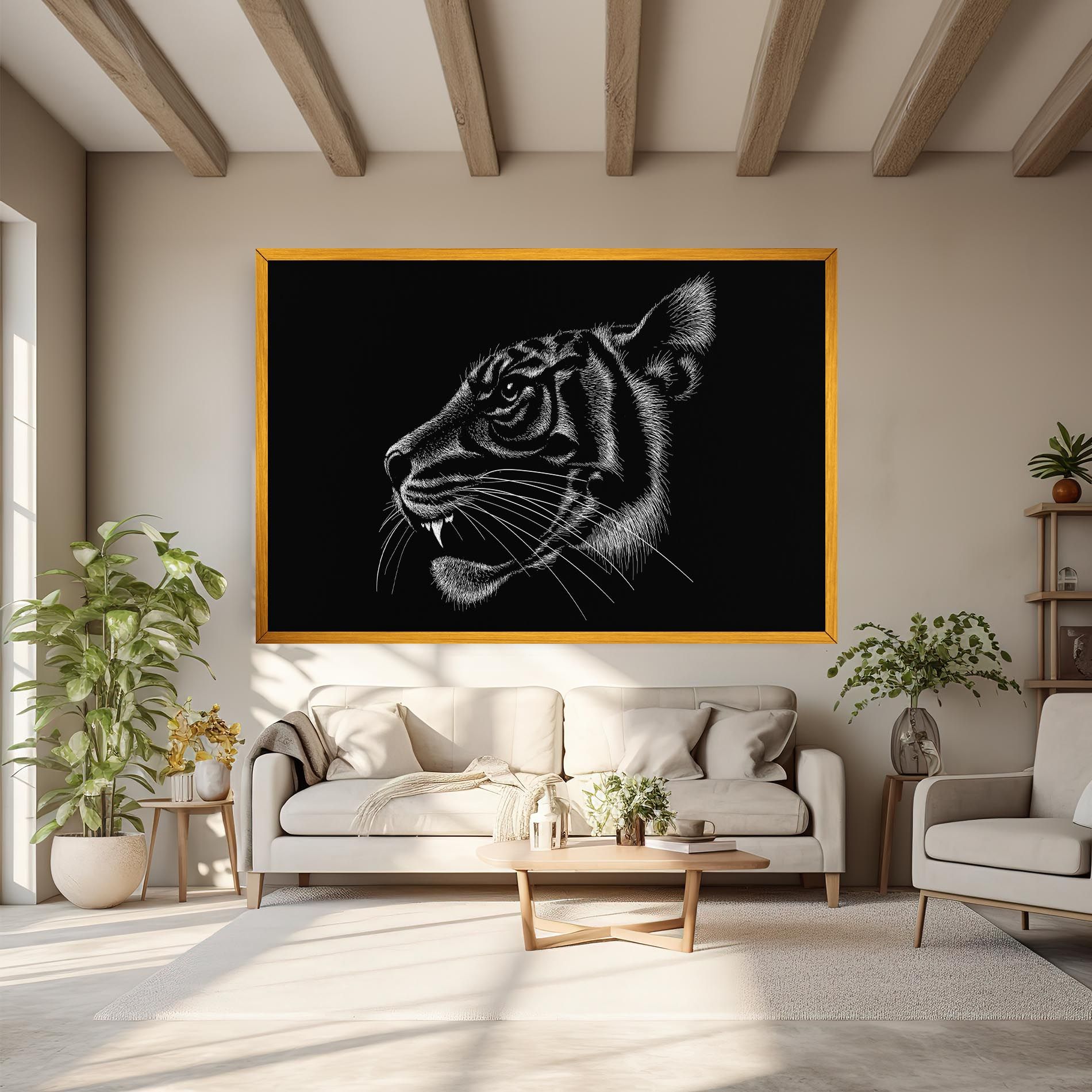 Tiger White Head mockup 6