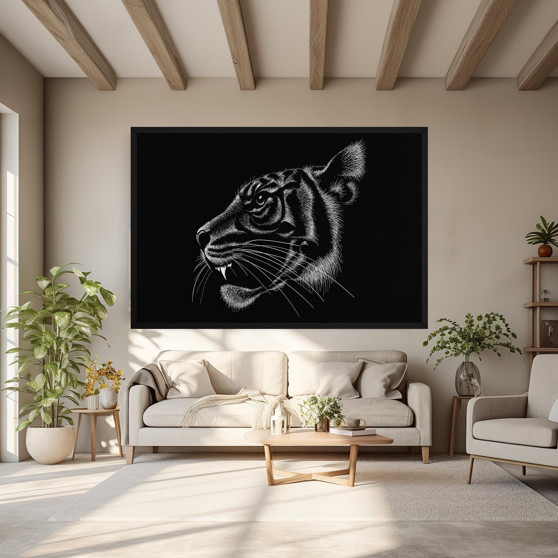 Tiger White Head mockup 6