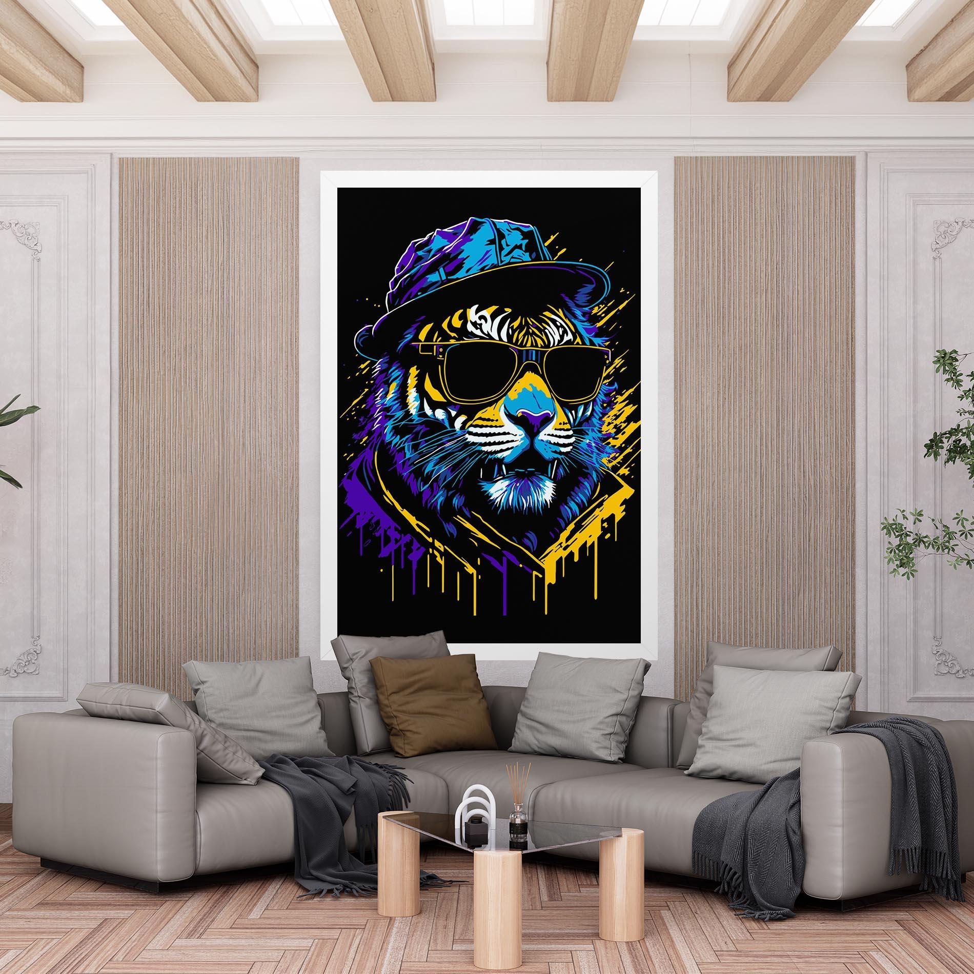 Leinwandbild Glasses Tiger mockup 6