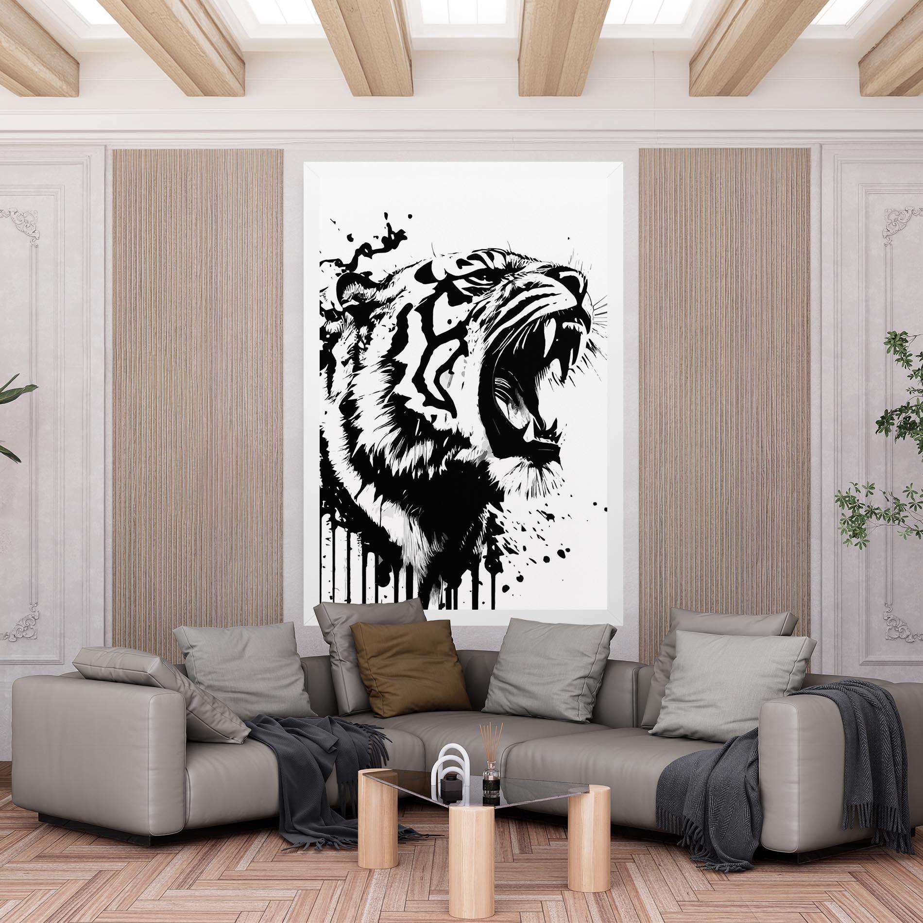 Leinwandbild Ink Art Tiger mockup 6