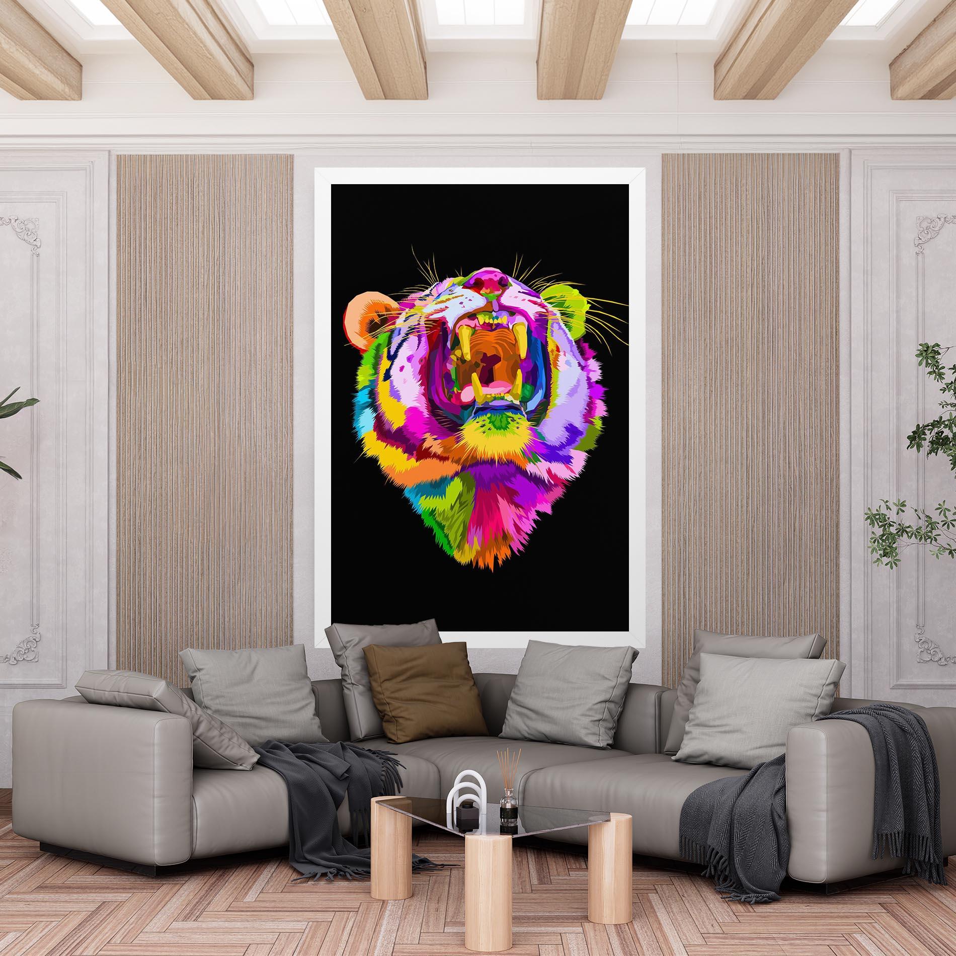 Leinwandbild Tiger Mix Color mockup 6