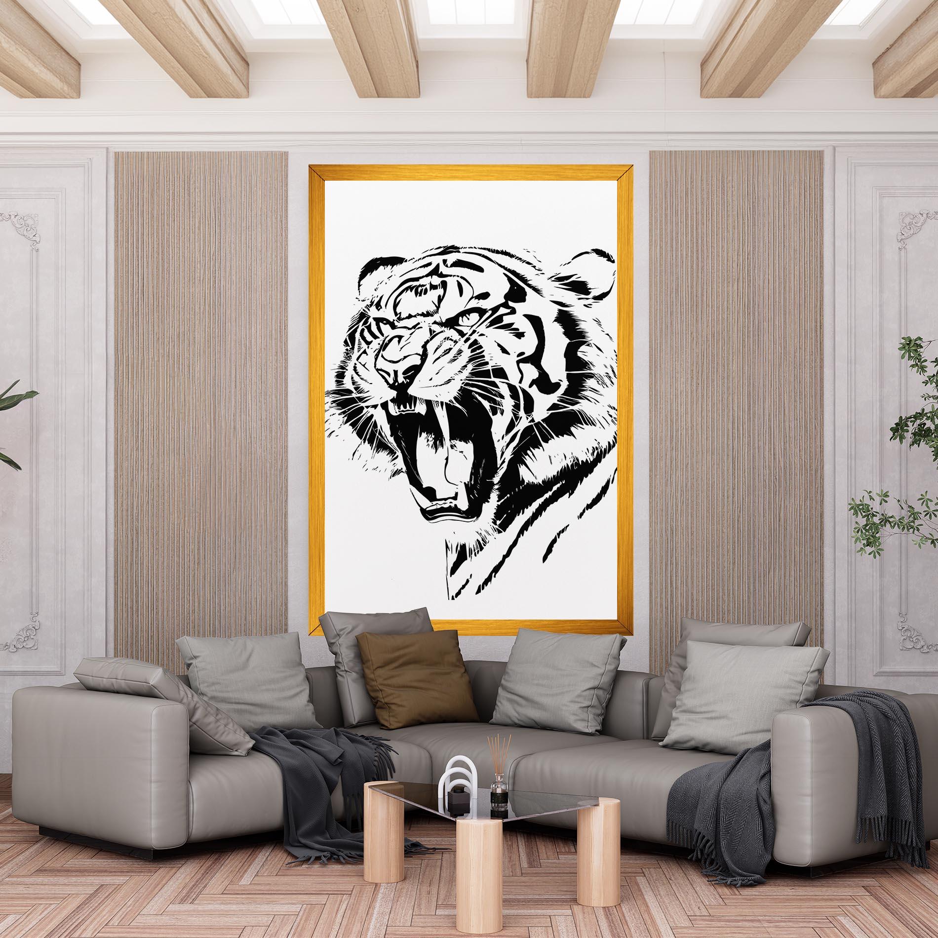 Leinwandbild Roaring Tiger mockup 6