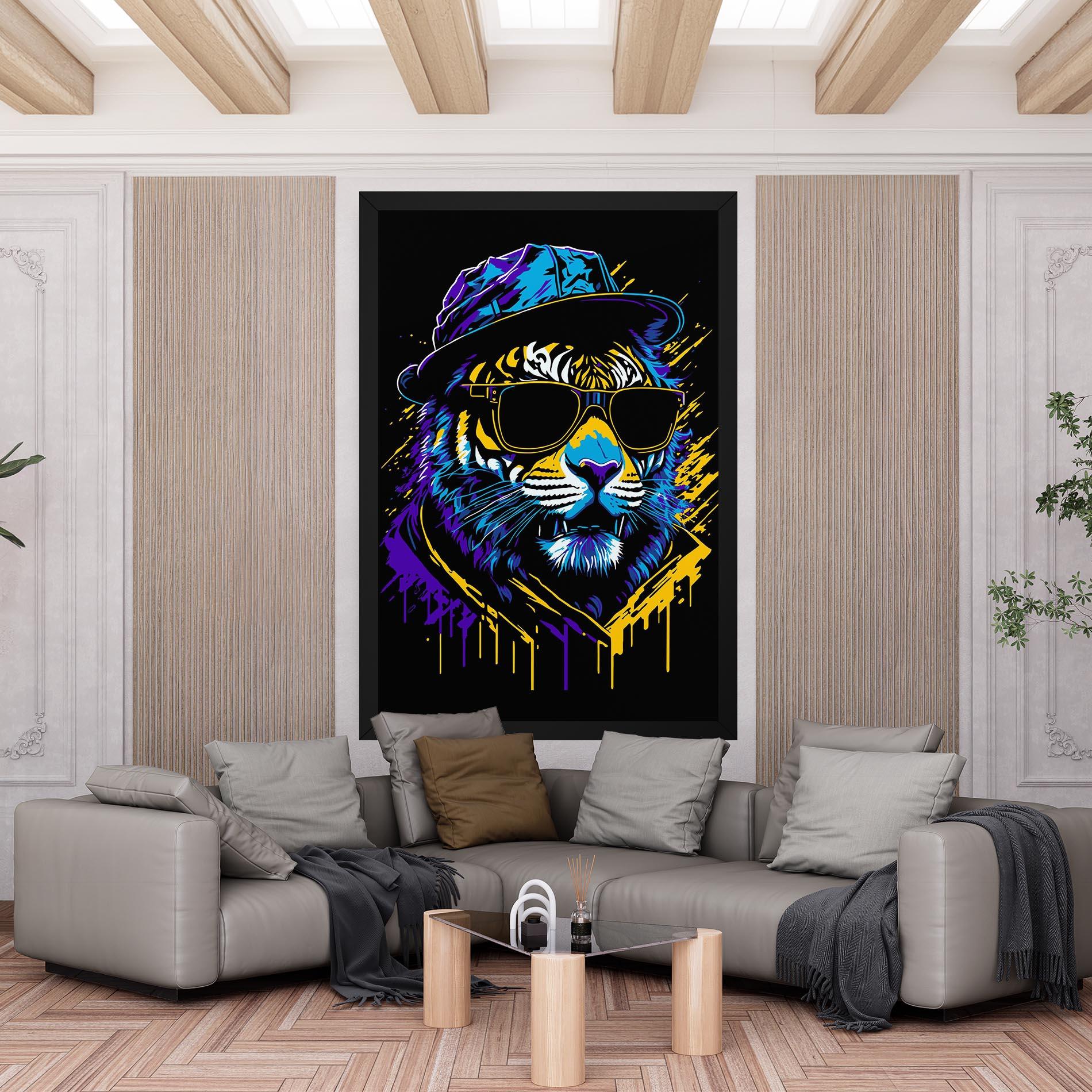 Leinwandbild Glasses Tiger mockup 6