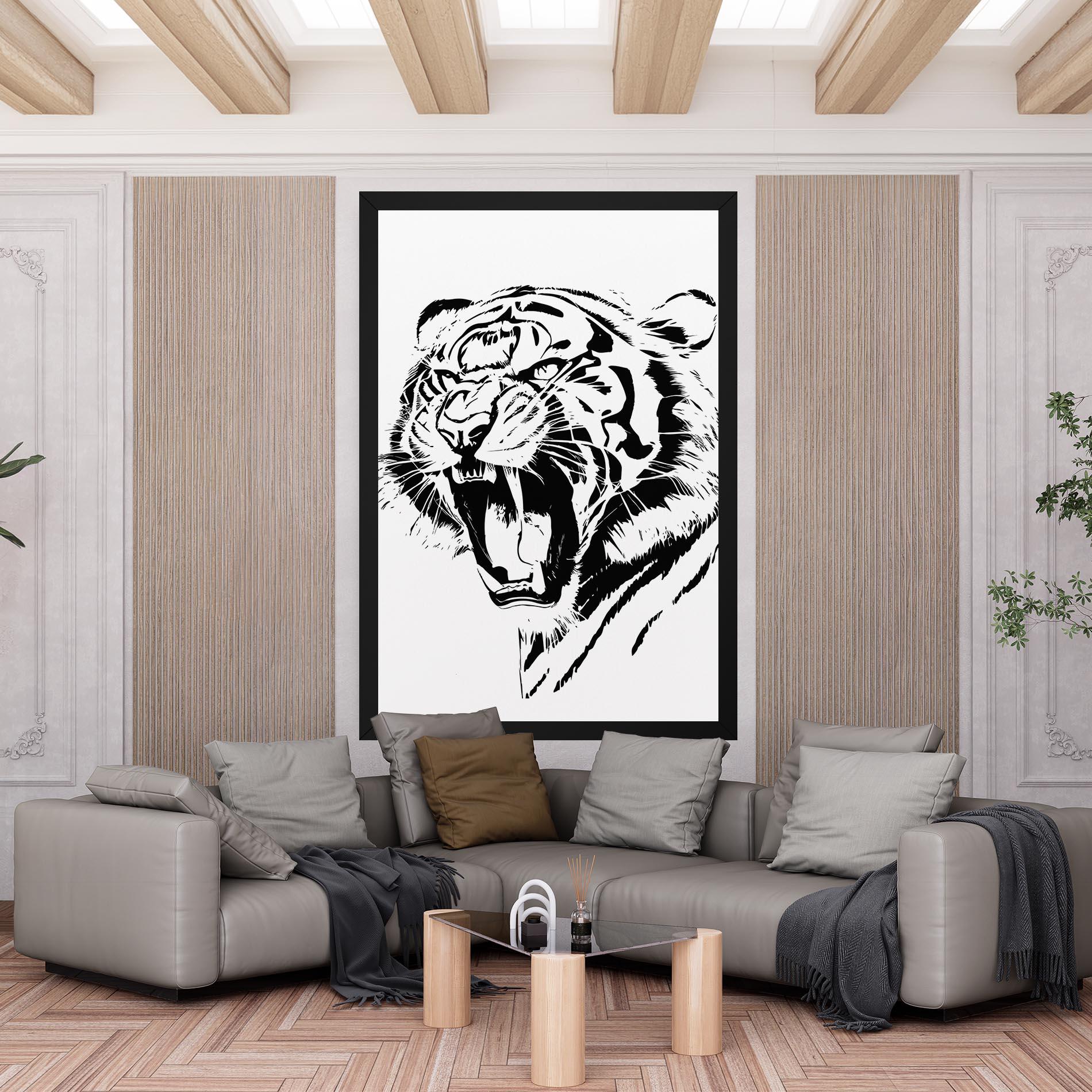 Leinwandbild Roaring Tiger mockup 6