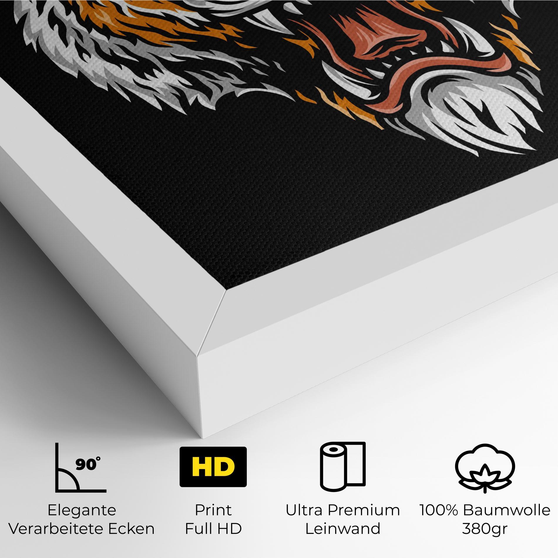 Leinwandbild Angry Orange Tiger mockup 4