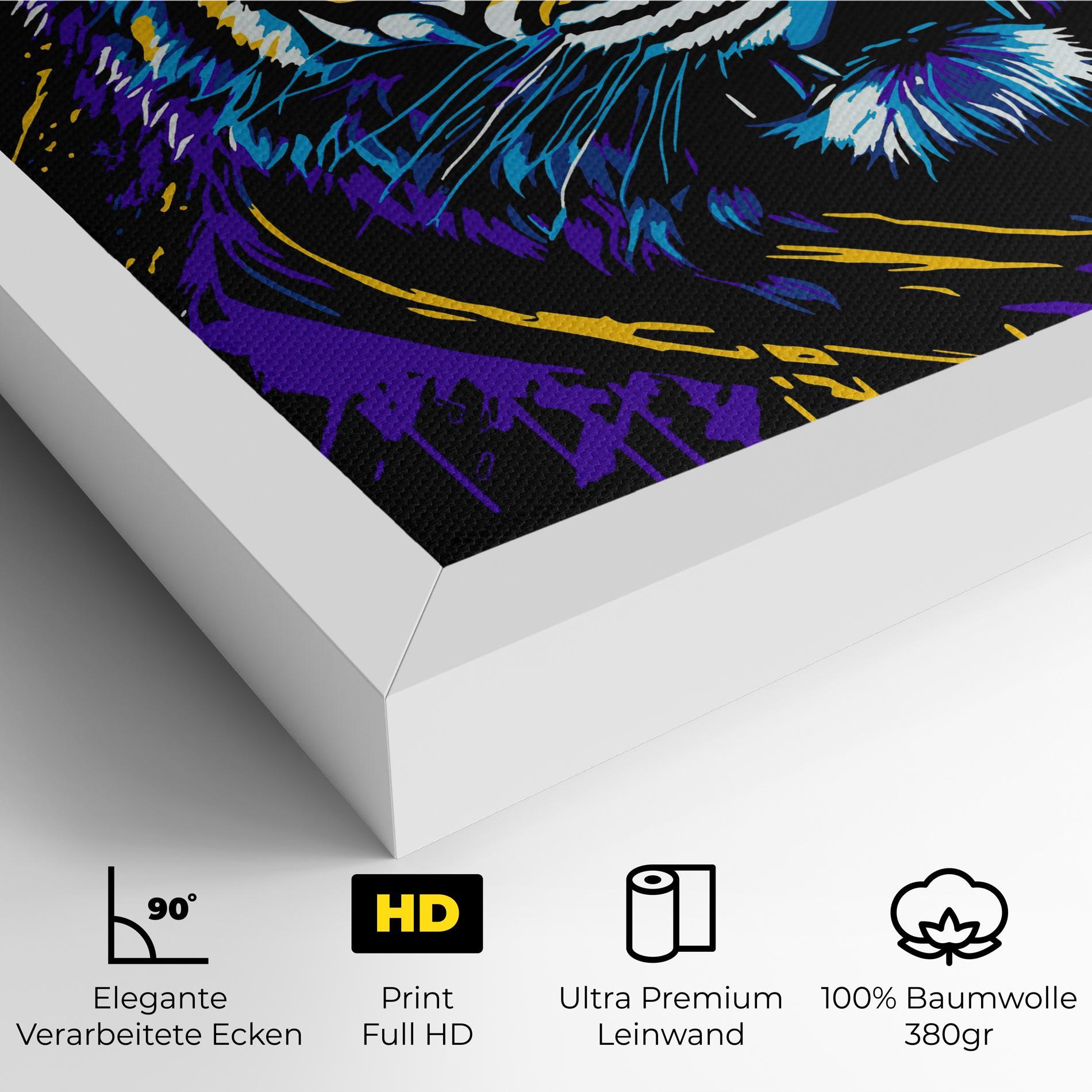 Leinwandbild Glasses Tiger mockup 4