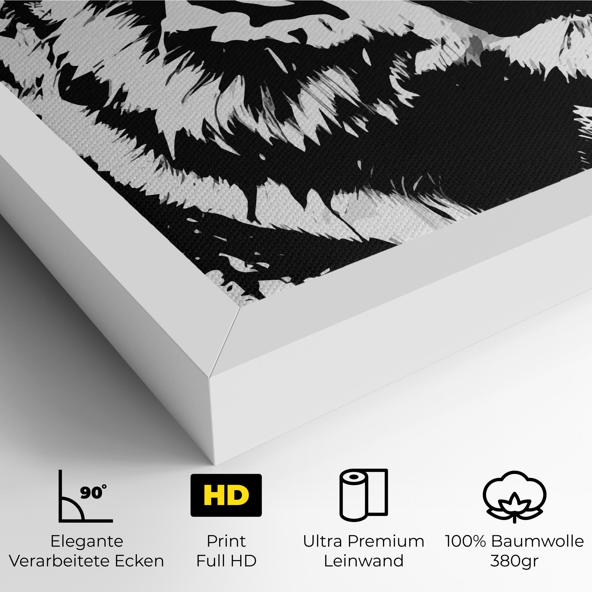 Leinwandbild Ink Art Tiger mockup 4