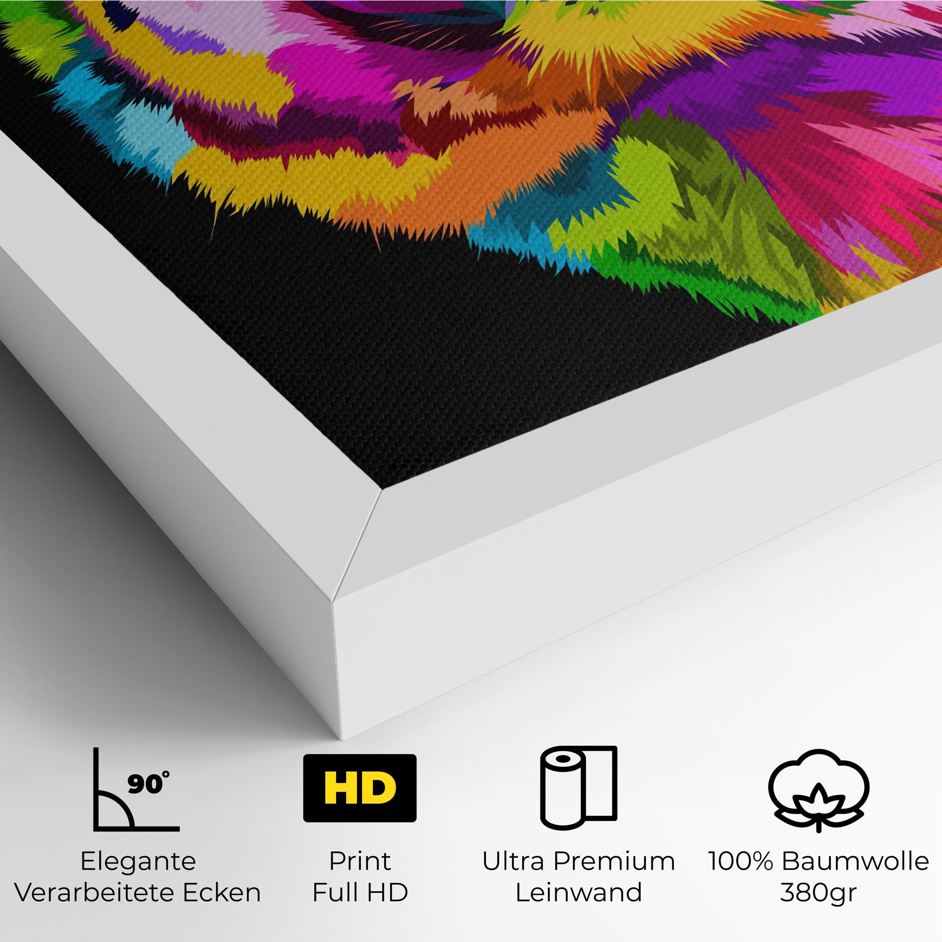 Leinwandbild Tiger Mix Color mockup 4