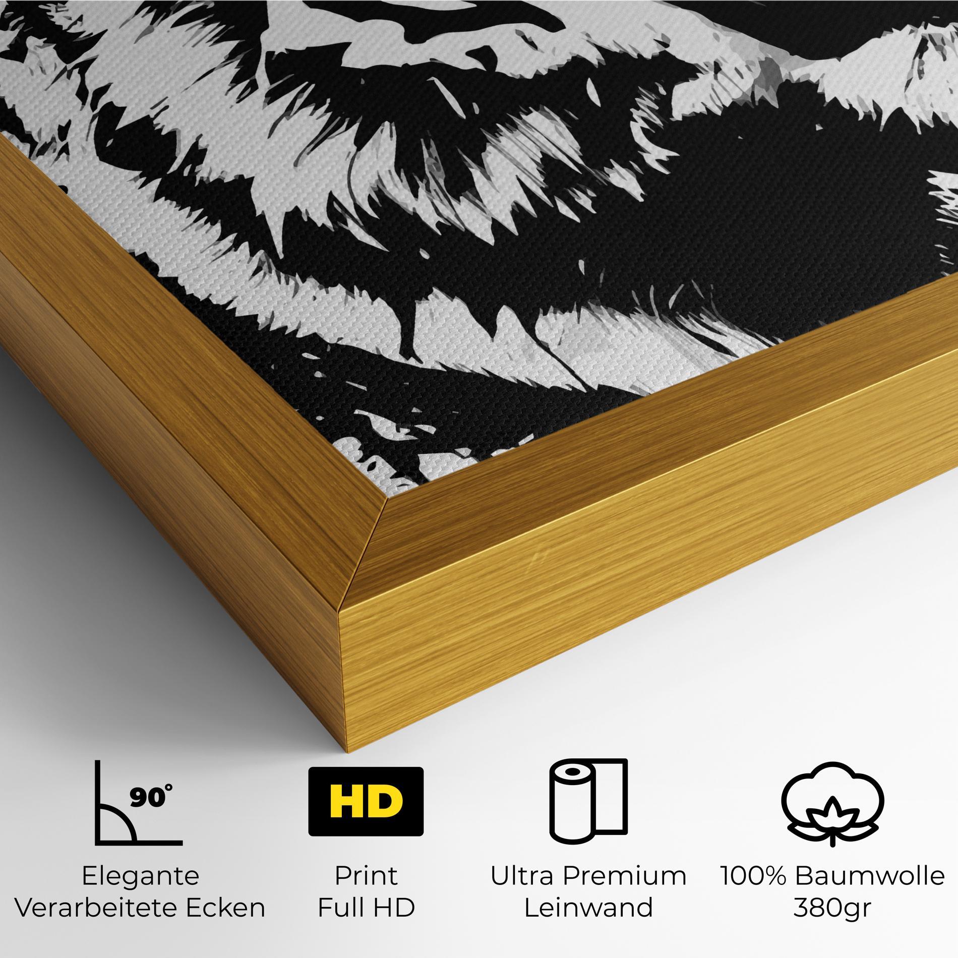 Leinwandbild Ink Art Tiger mockup 4