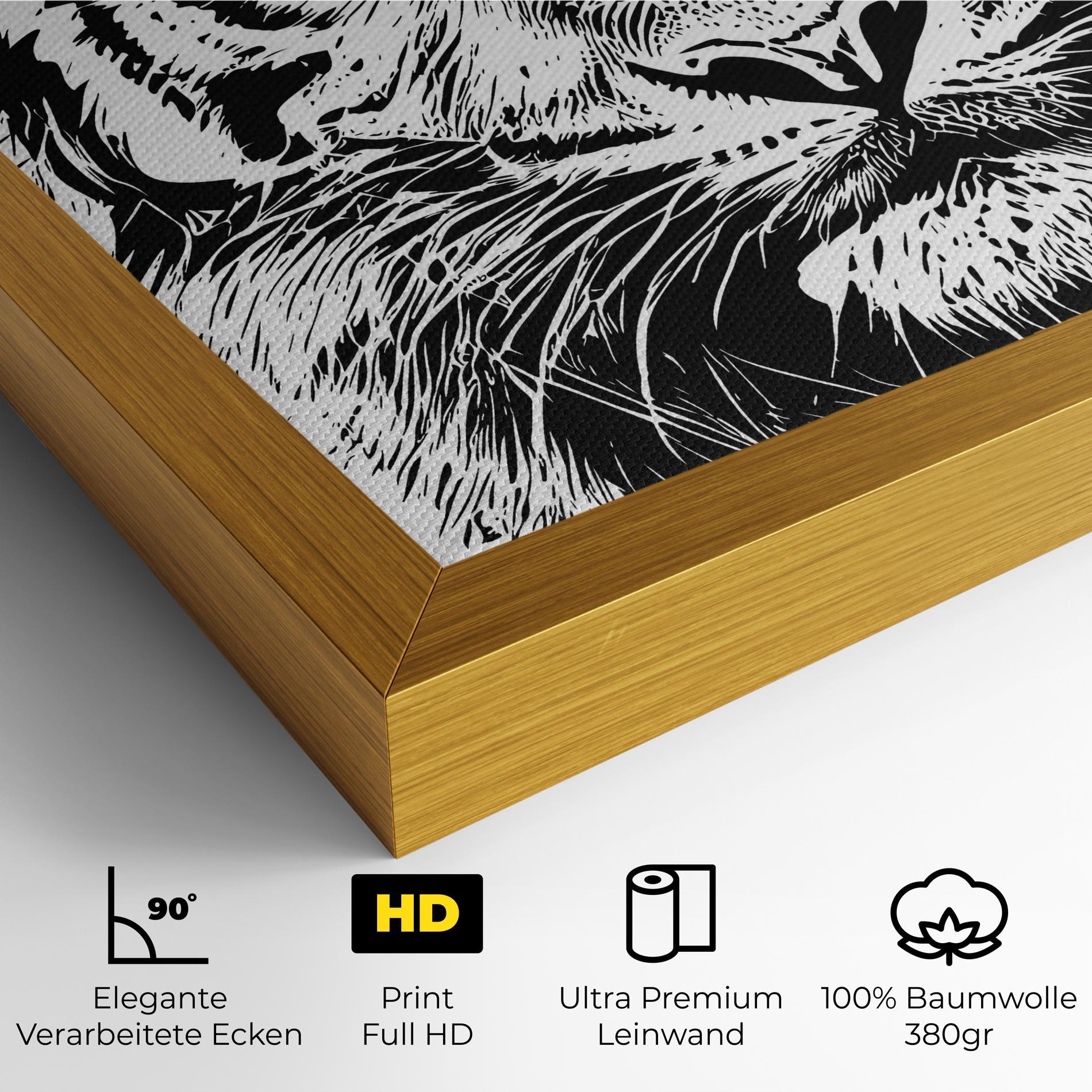 Leinwandbild Pretty Tiger Head mockup 4