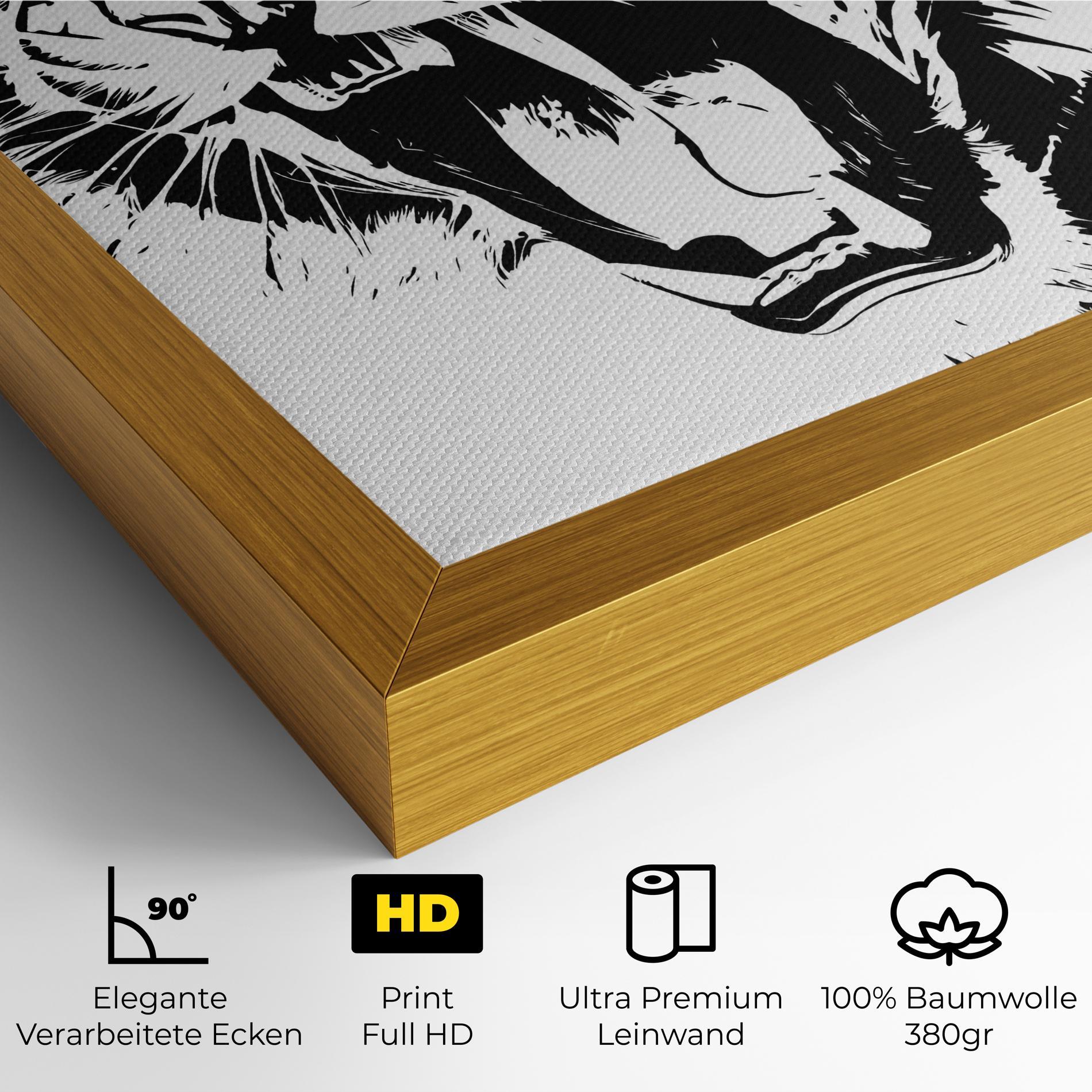 Leinwandbild Roaring Tiger mockup 4