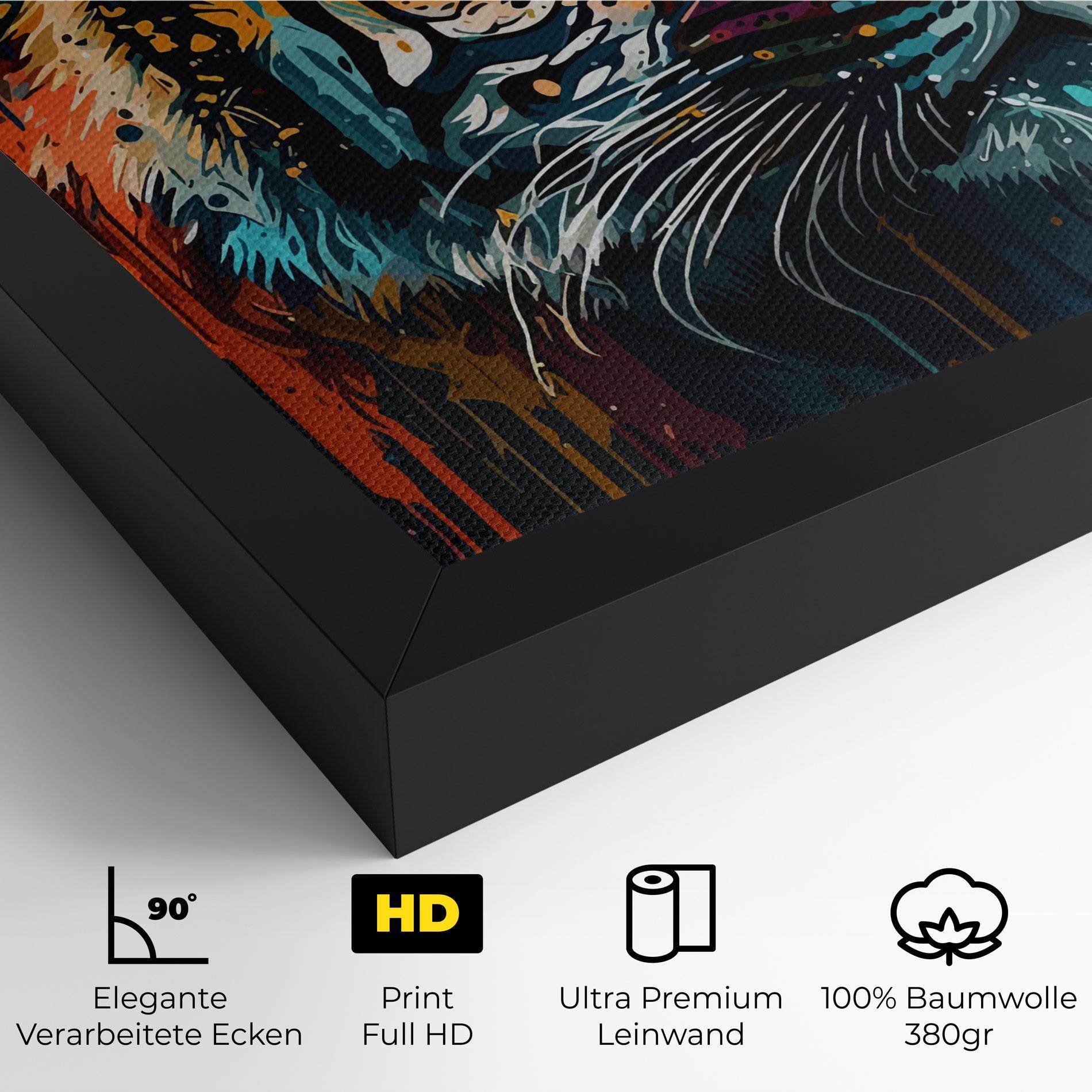 Leinwandbild Color Mix Tiger mockup 4