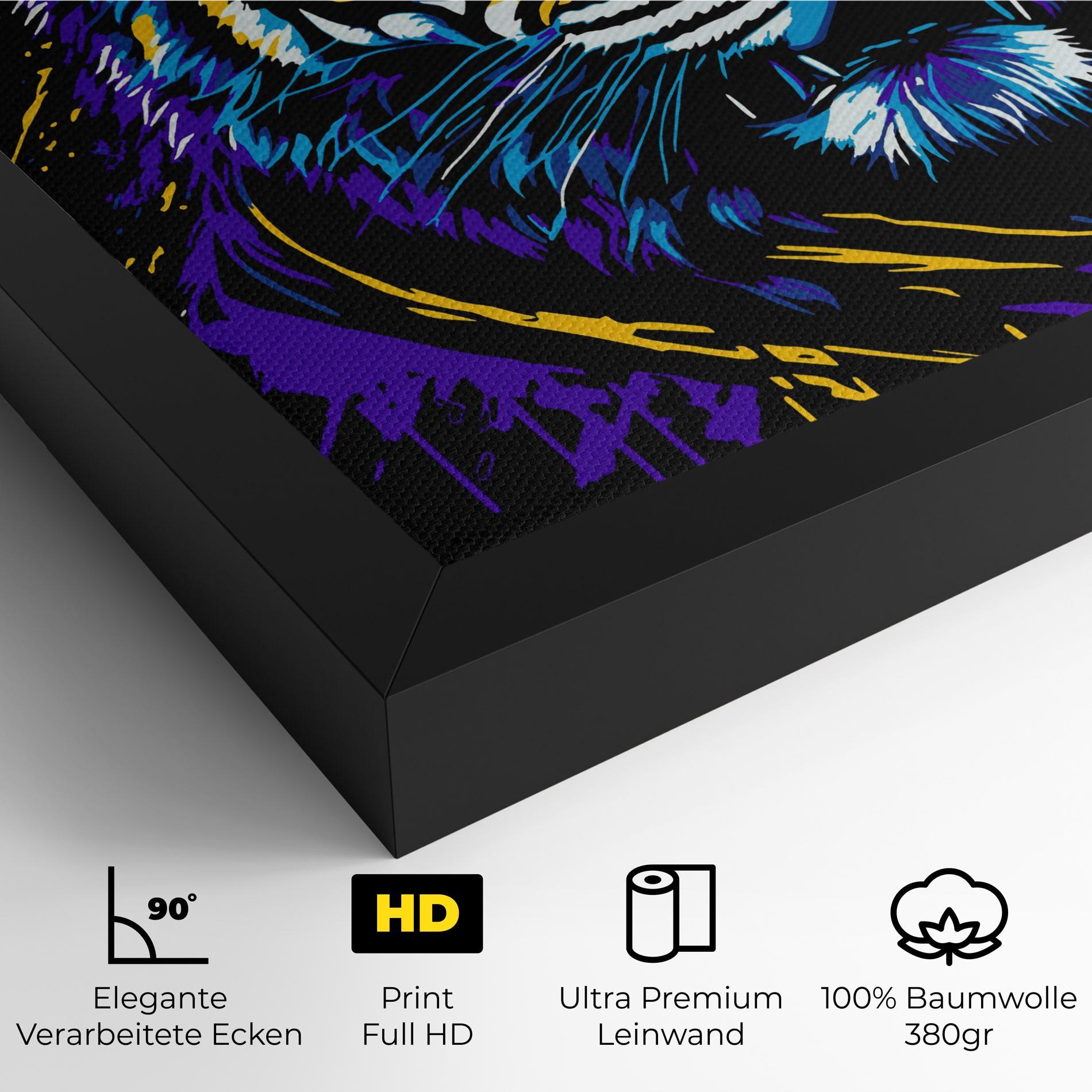 Leinwandbild Glasses Tiger mockup 4