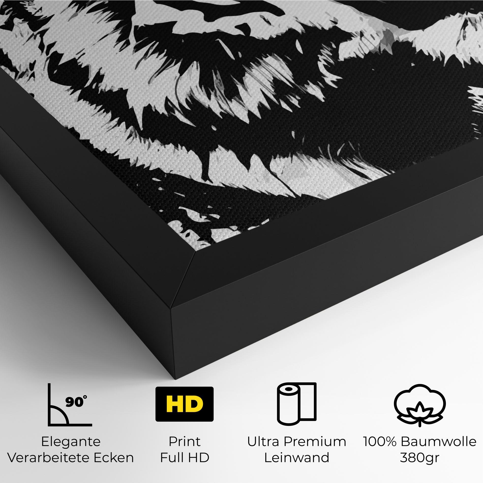 Leinwandbild Ink Art Tiger mockup 4