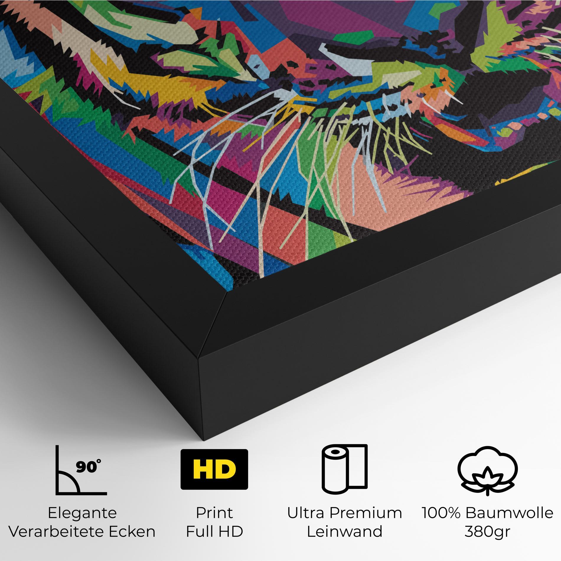 Leinwandbild Mix Color Tiger mockup 4