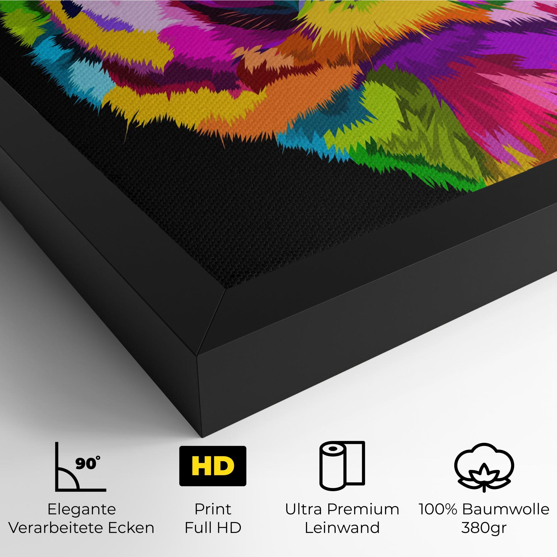 Leinwandbild Tiger Mix Color mockup 4