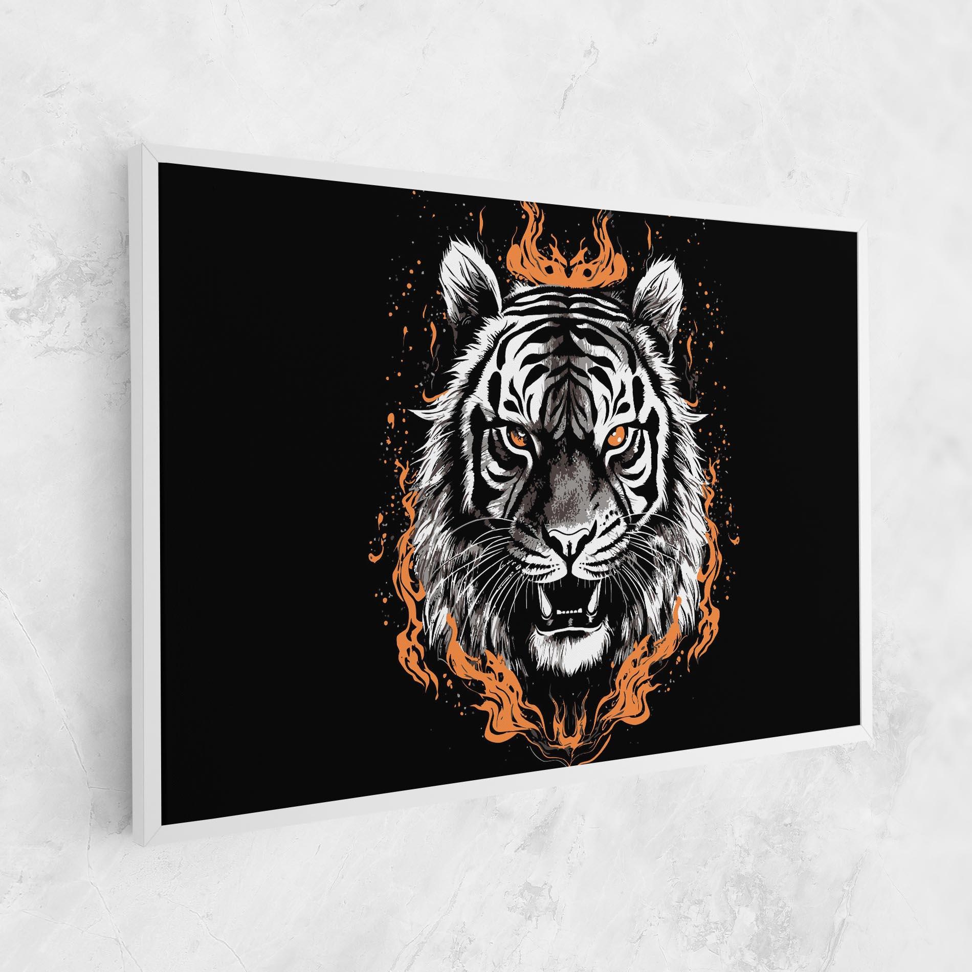 Leinwandbild Fire Tiger mockup 1