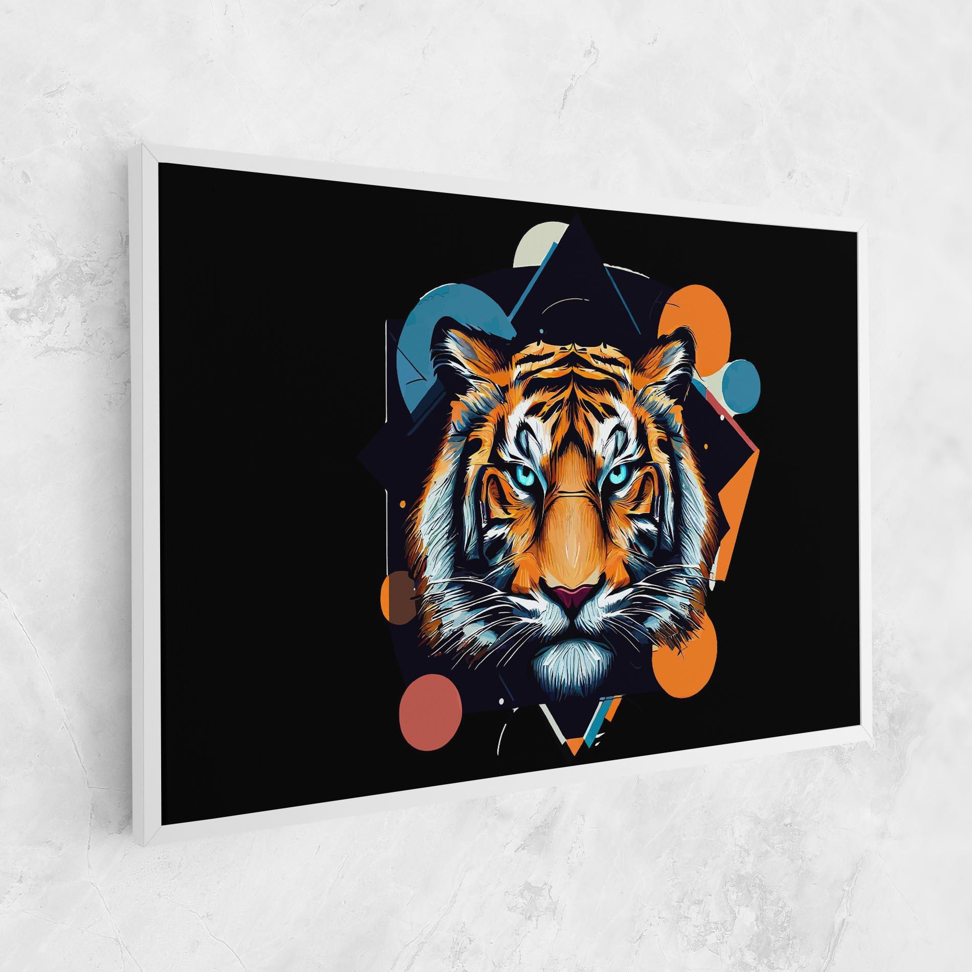Leinwandbild Geometric Tiger mockup 1