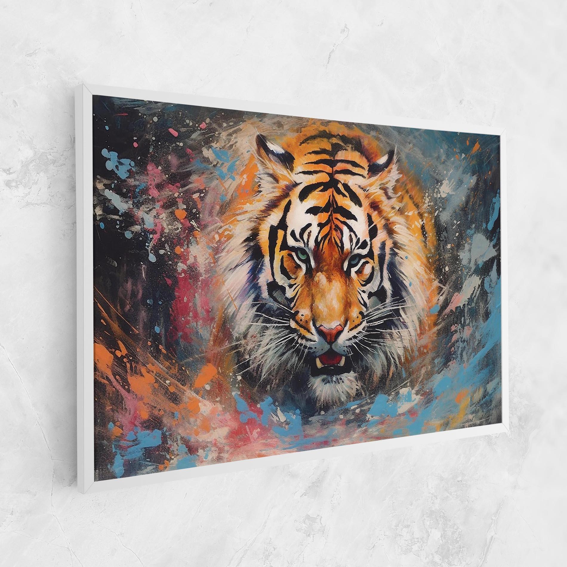 Leinwandbild Orange Tiger Painting mockup 1