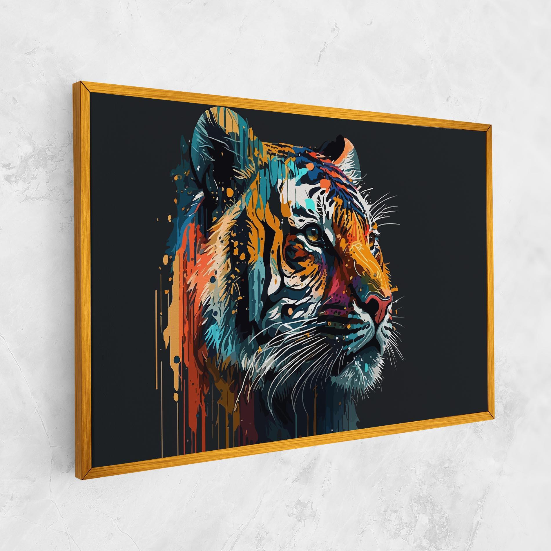 Leinwandbild Color Mix Tiger mockup 1