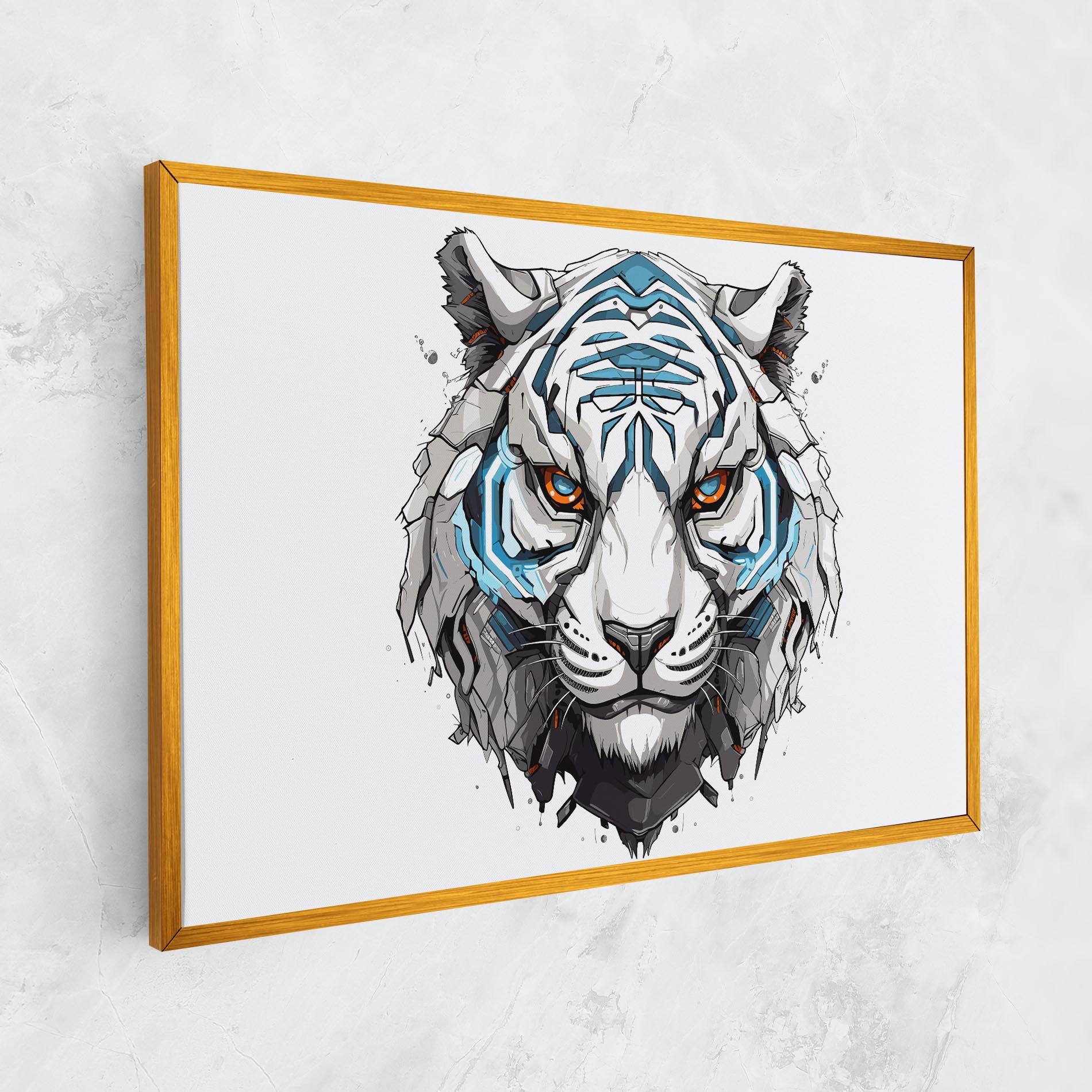 Leinwandbild Cyborg Tiger mockup 1