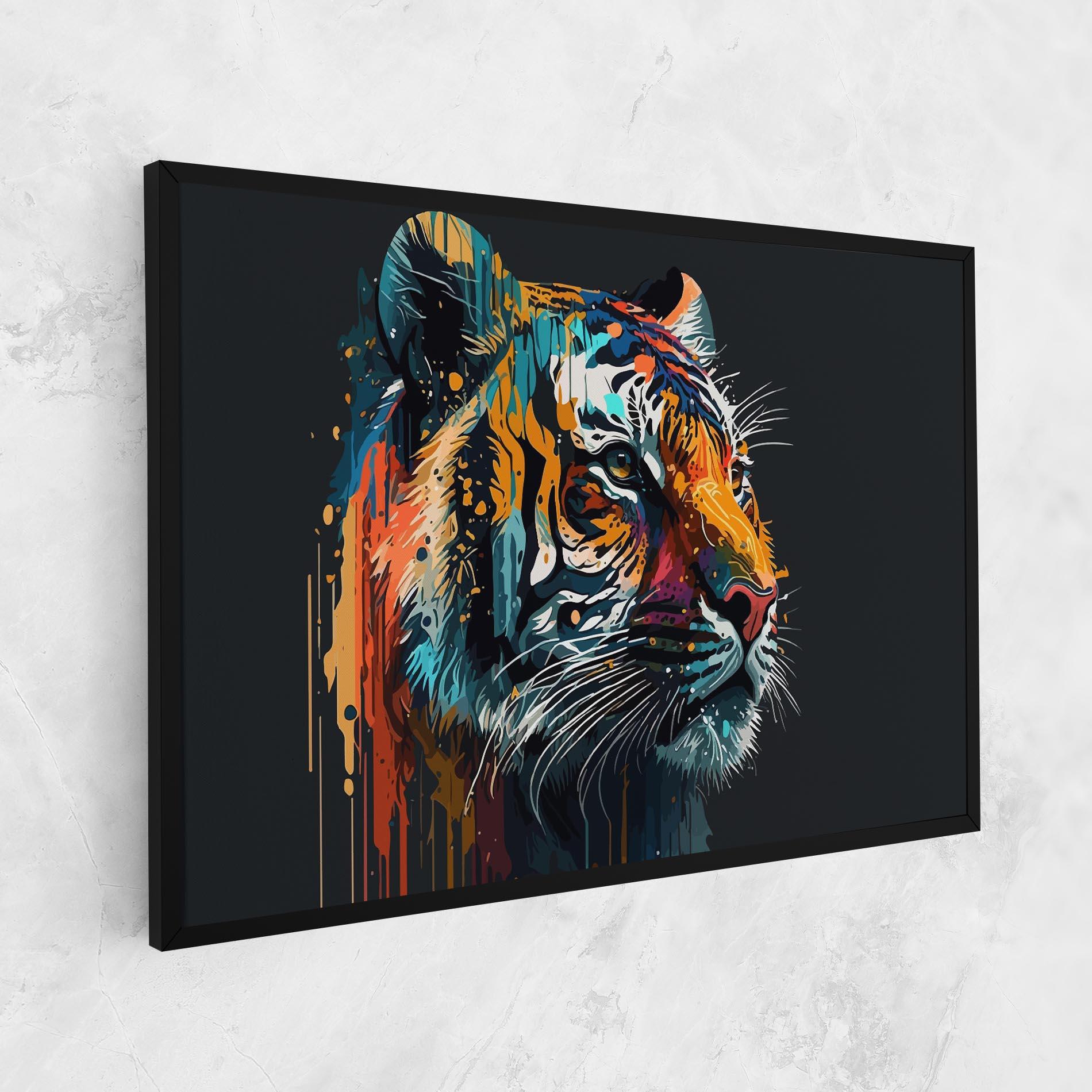 Leinwandbild Color Mix Tiger mockup 1