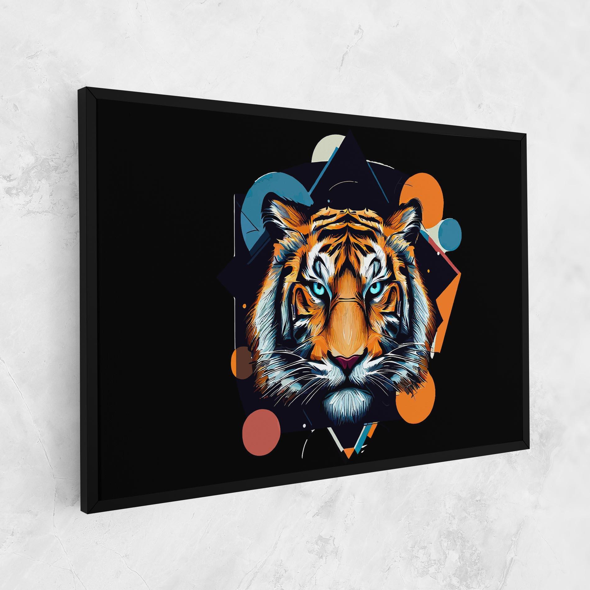 Leinwandbild Geometric Tiger mockup 1
