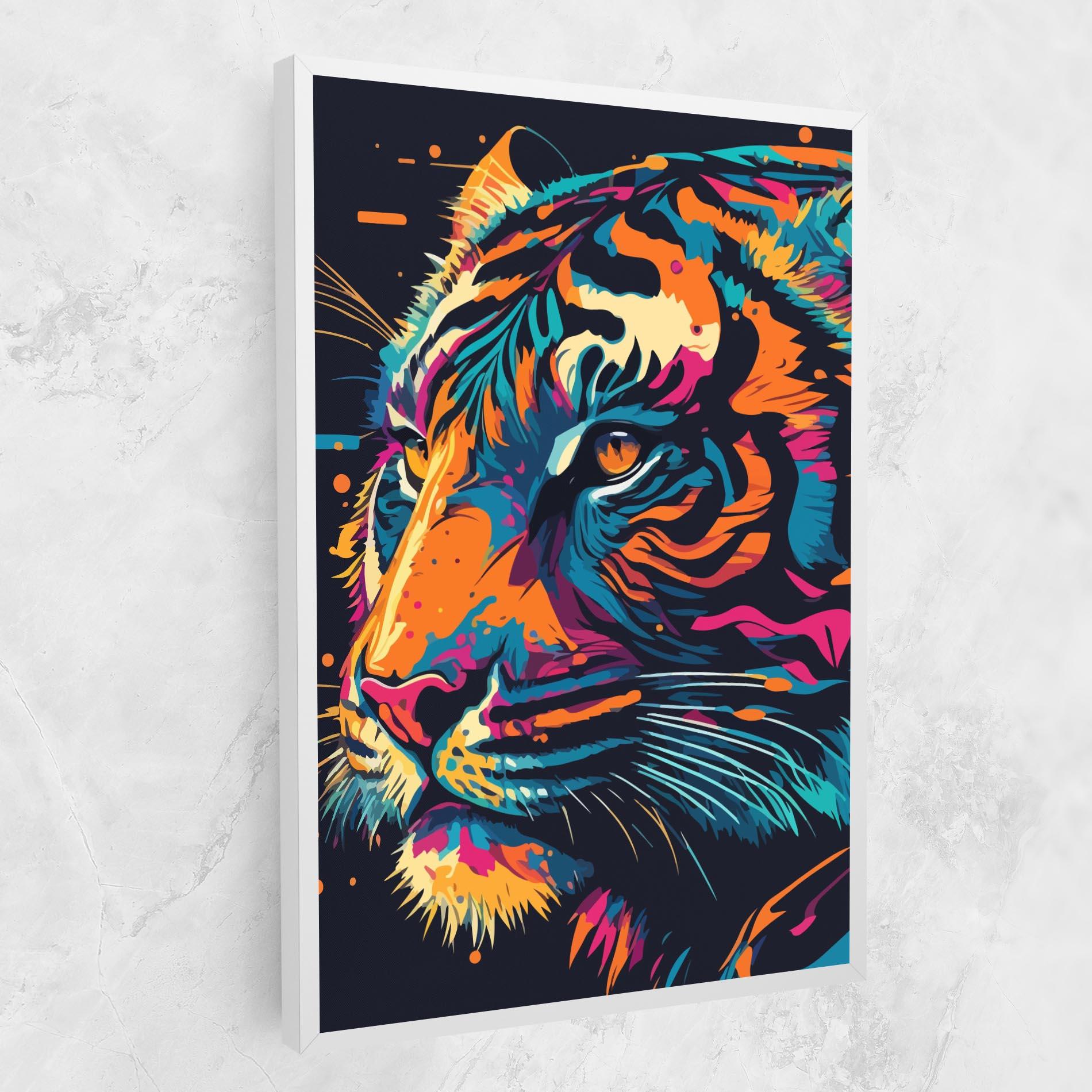 Leinwandbild Colorful Tiger mockup 1