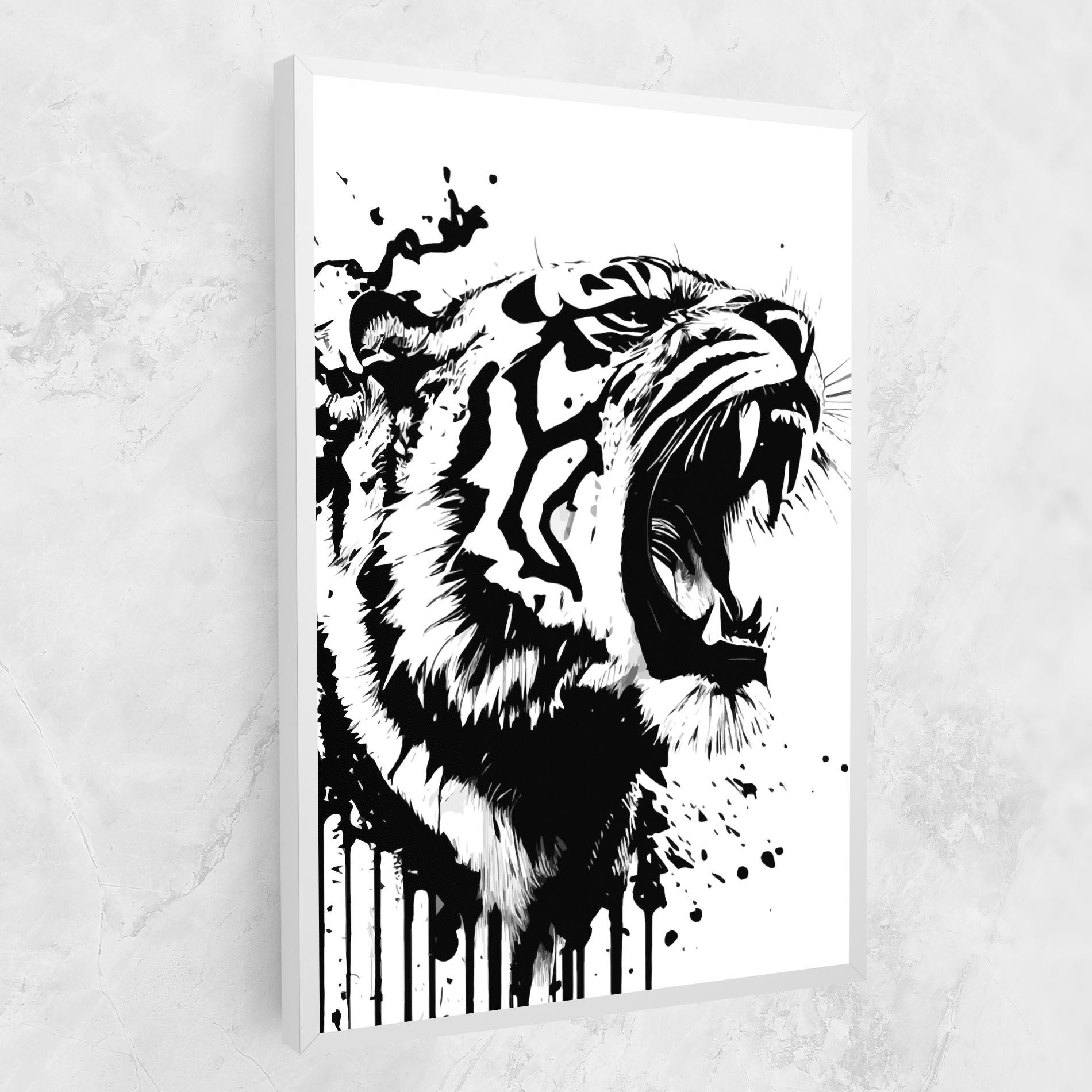 Leinwandbild Ink Art Tiger mockup 1