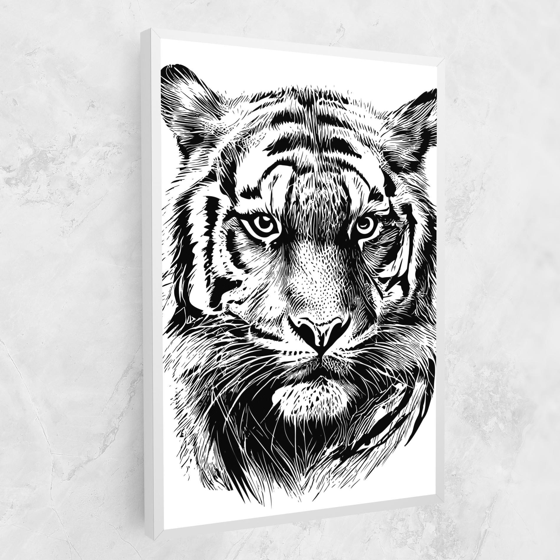 Leinwandbild Pretty Tiger Head mockup 1