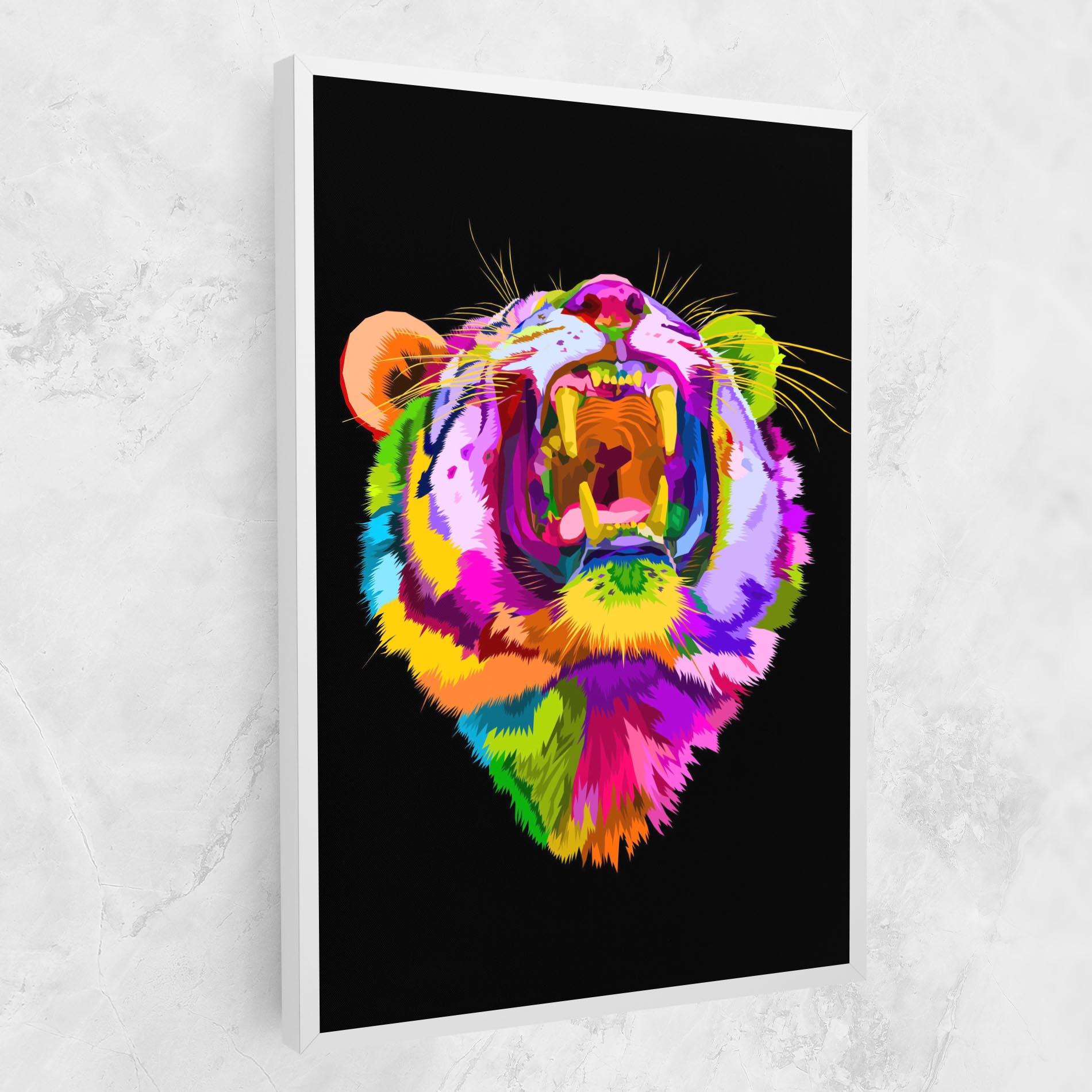 Leinwandbild Tiger Mix Color mockup 1