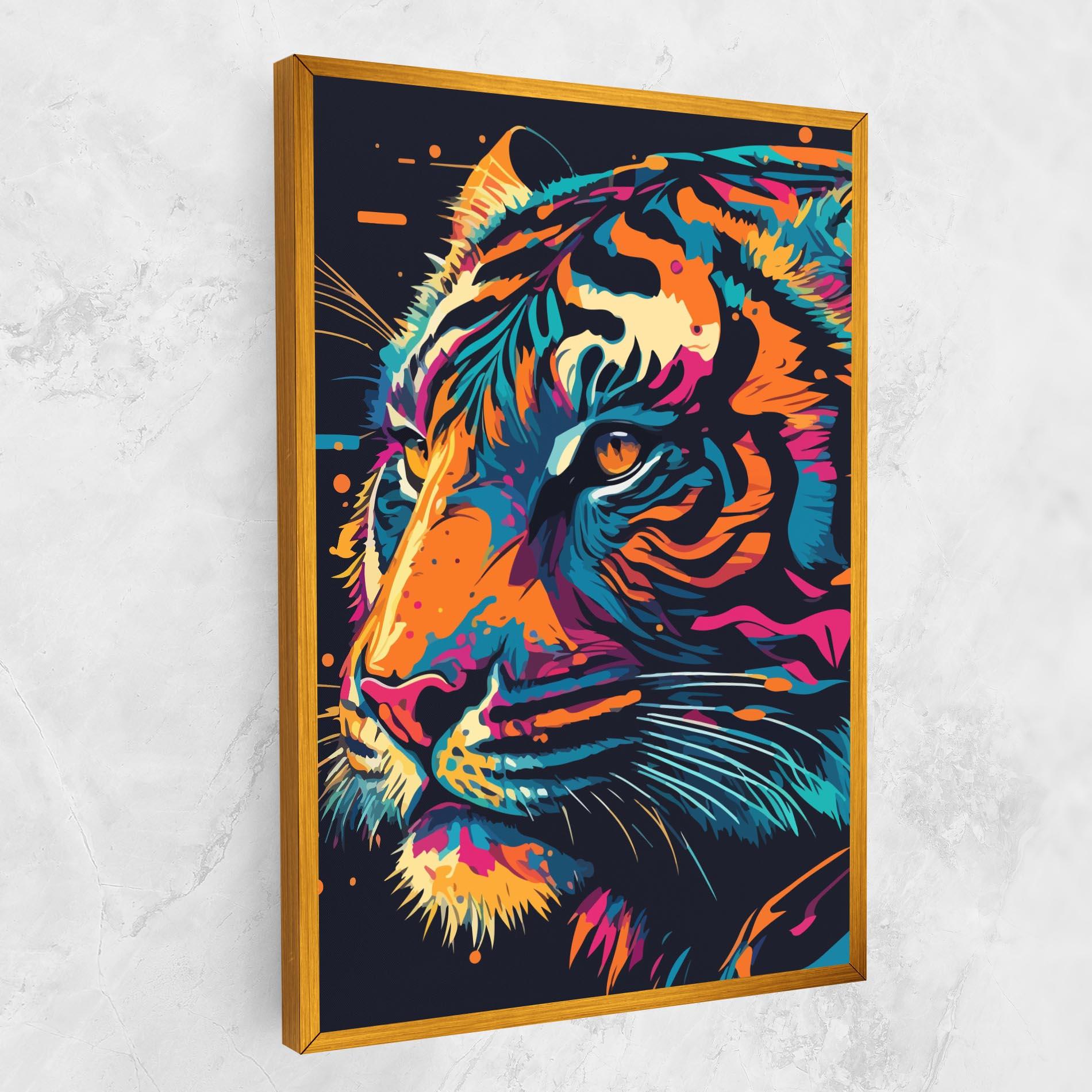 Leinwandbild Colorful Tiger mockup 1