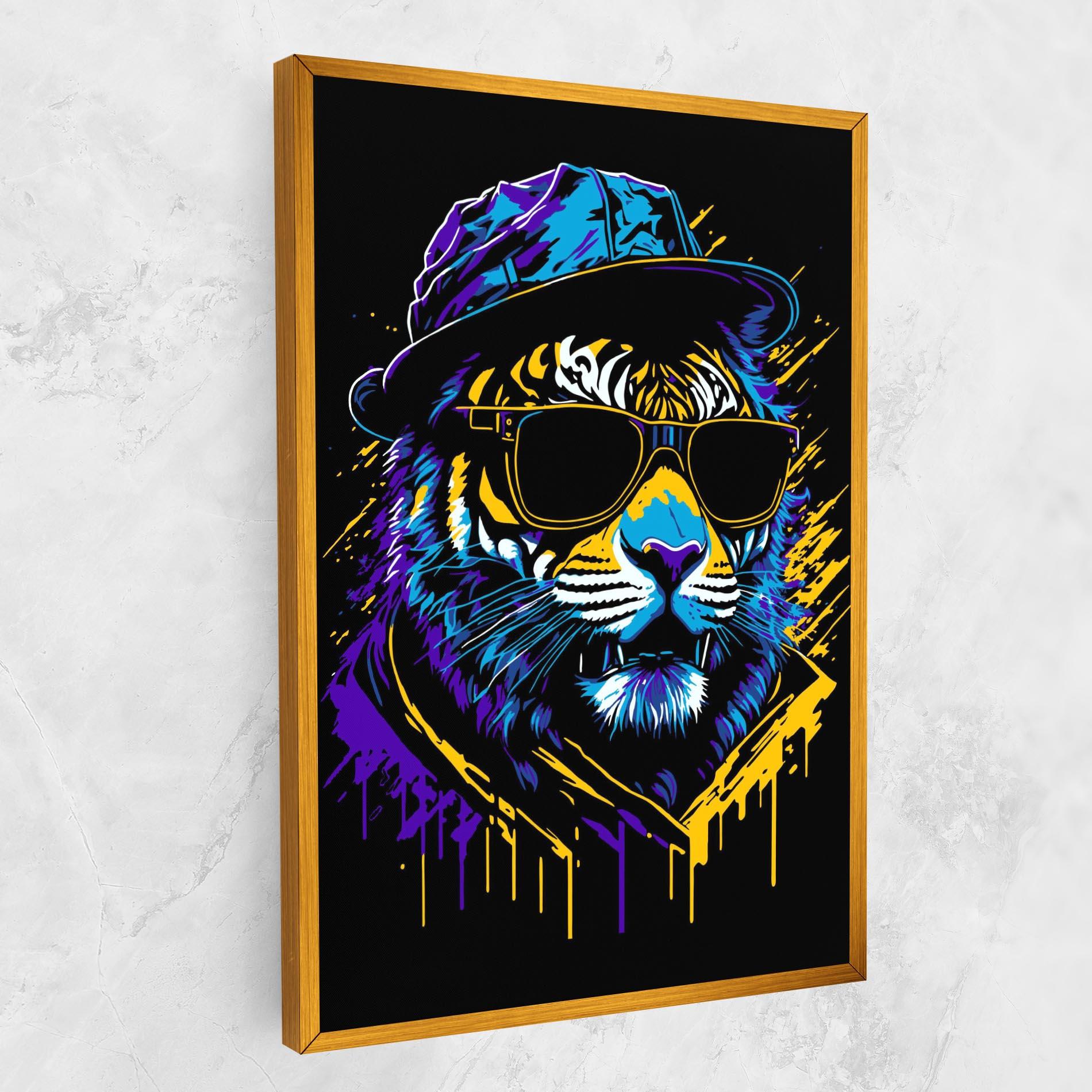 Leinwandbild Glasses Tiger mockup 1