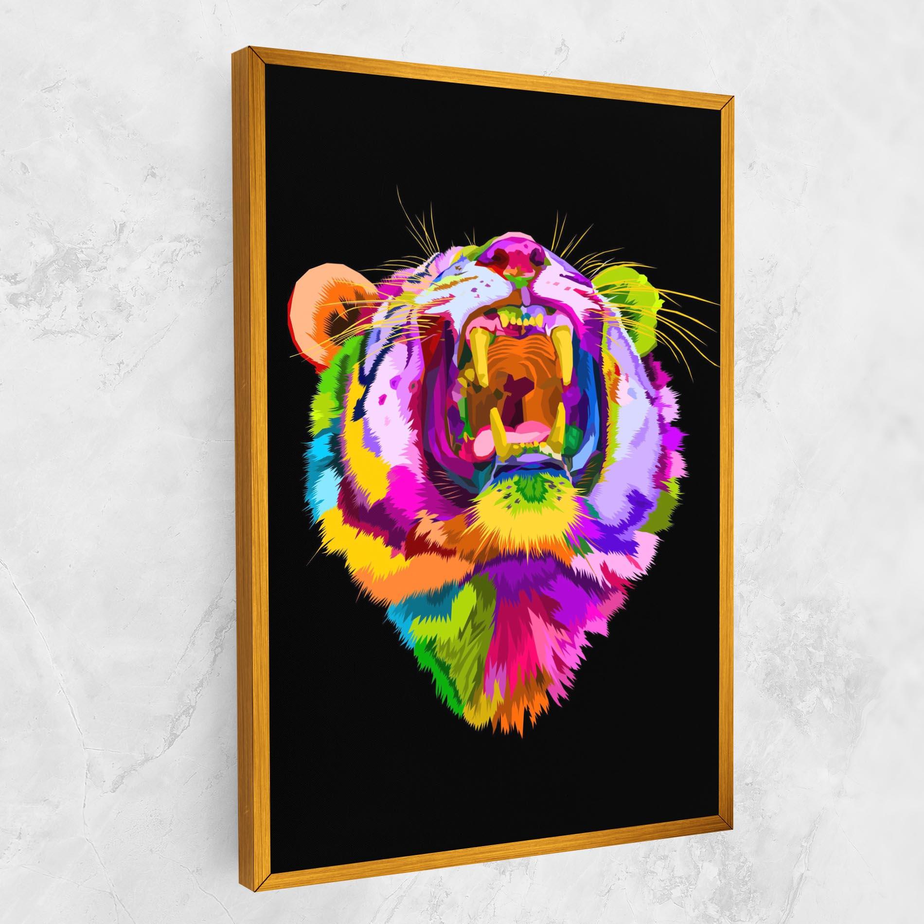 Leinwandbild Tiger Mix Color mockup 1