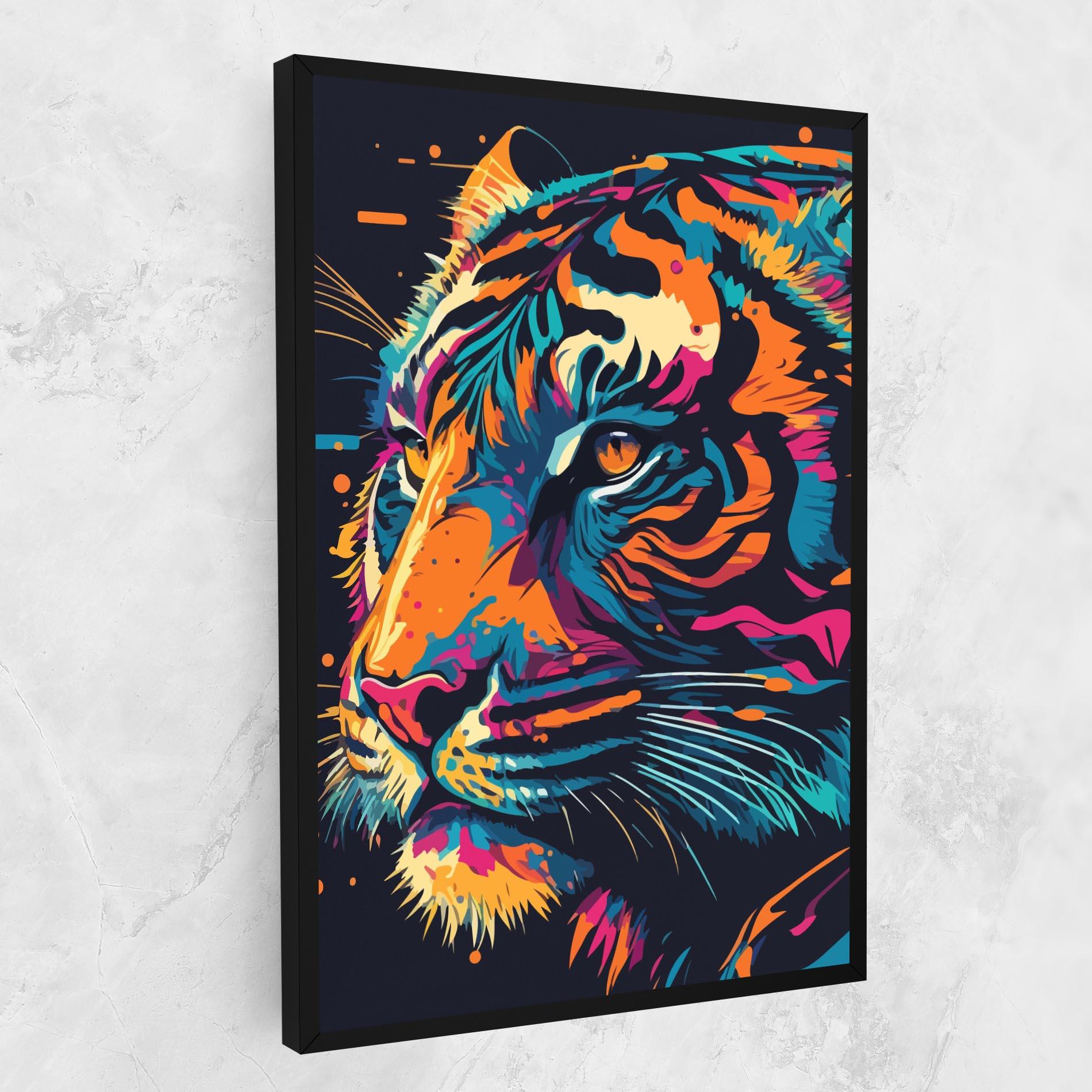Leinwandbild Colorful Tiger mockup 1